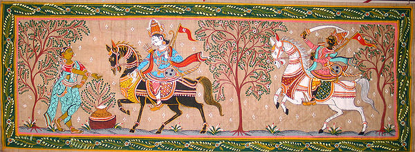 Pattachitra Handpainted Dupattas