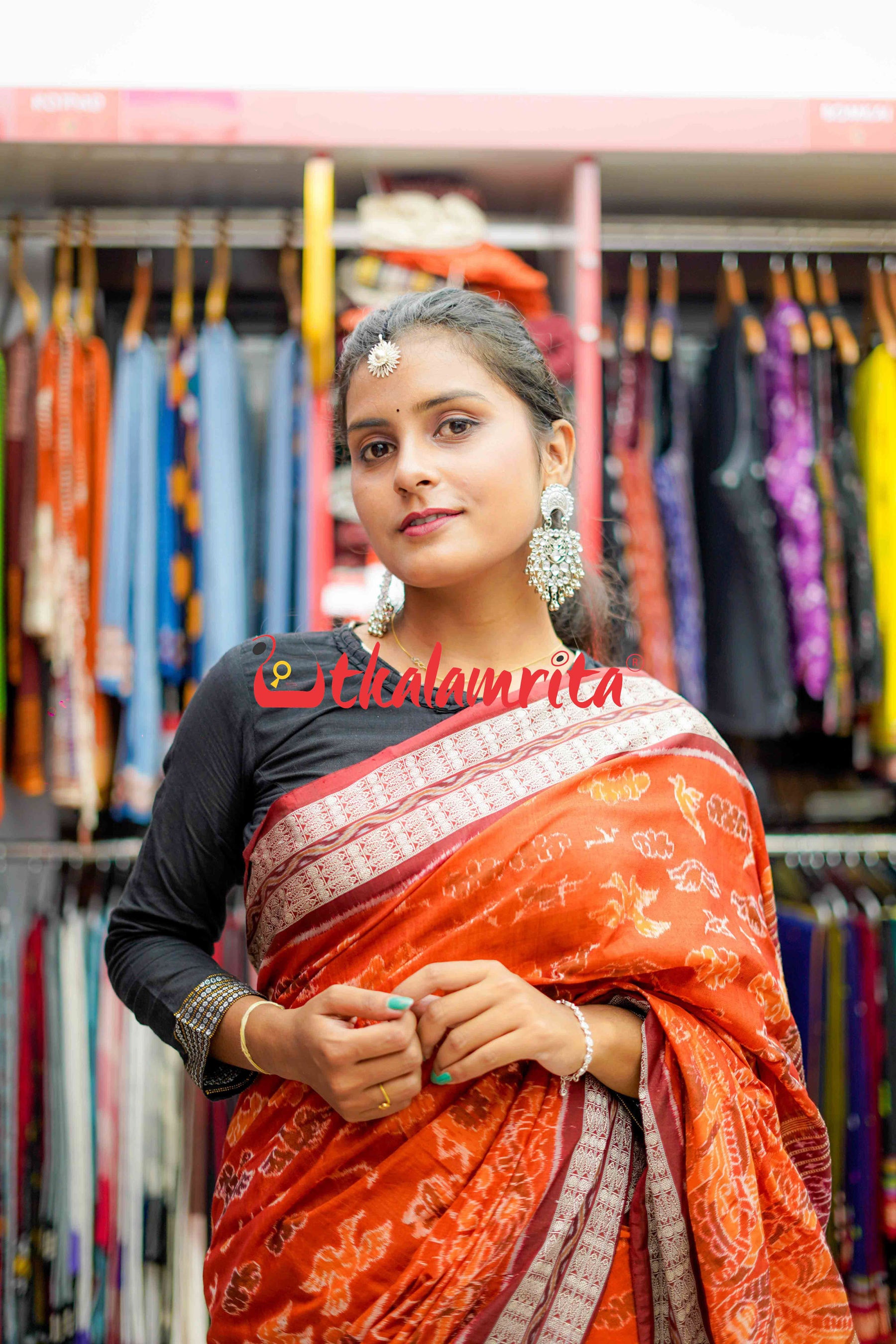 Beena Rust Bapta Saree