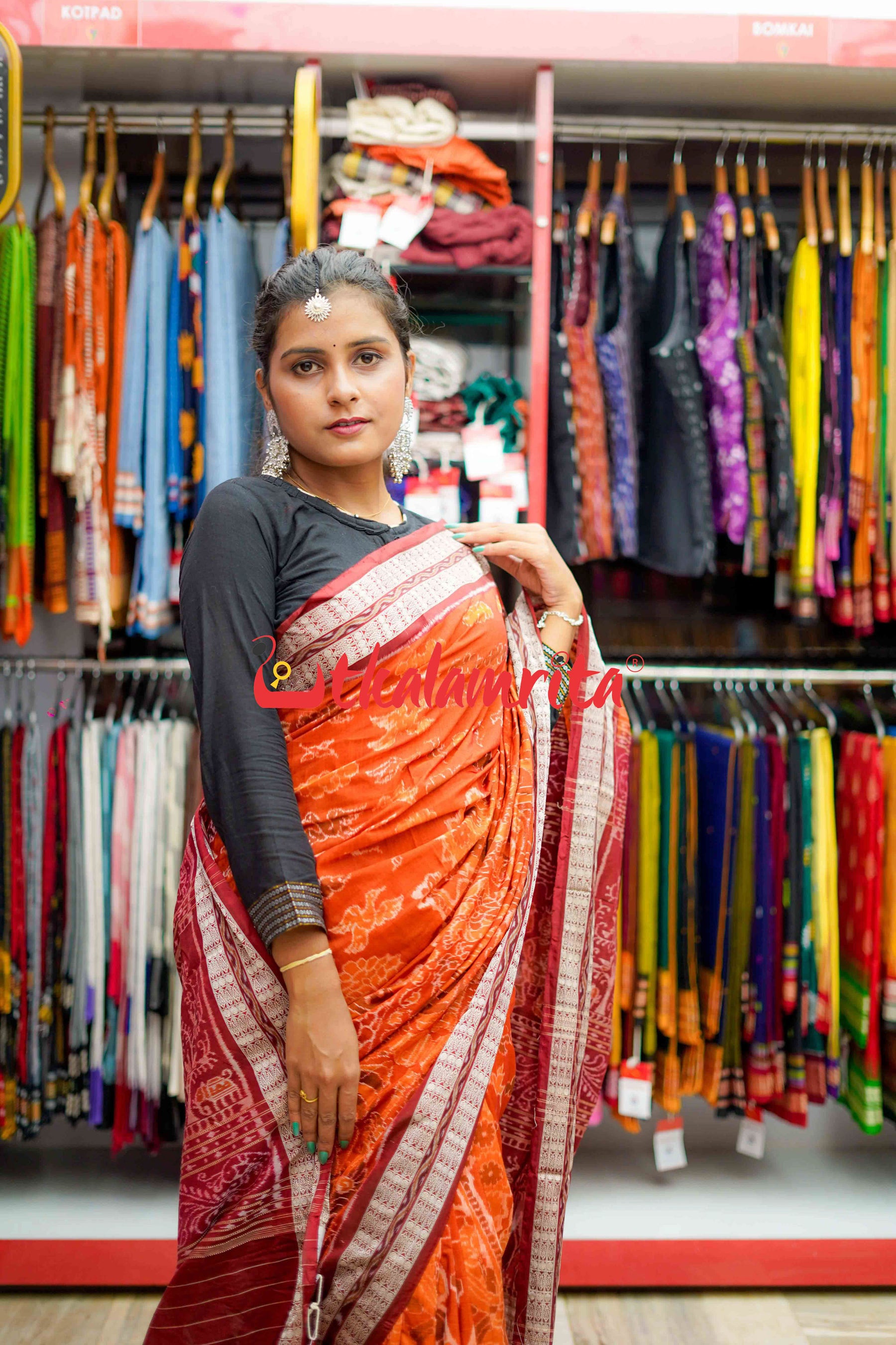 Beena Rust Bapta Saree