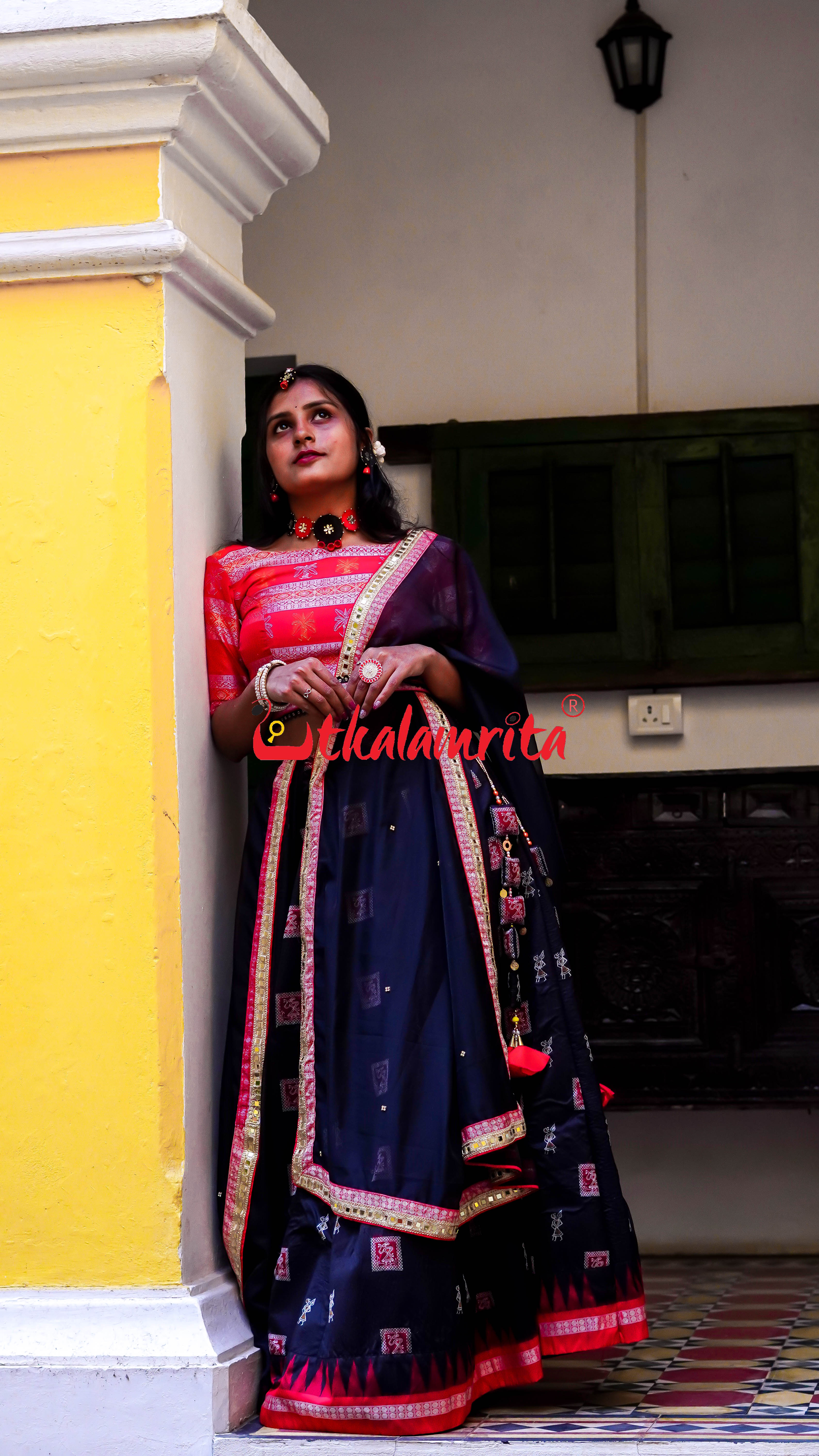 Box Saura Tribals Bomkai Silk (Lehenga)