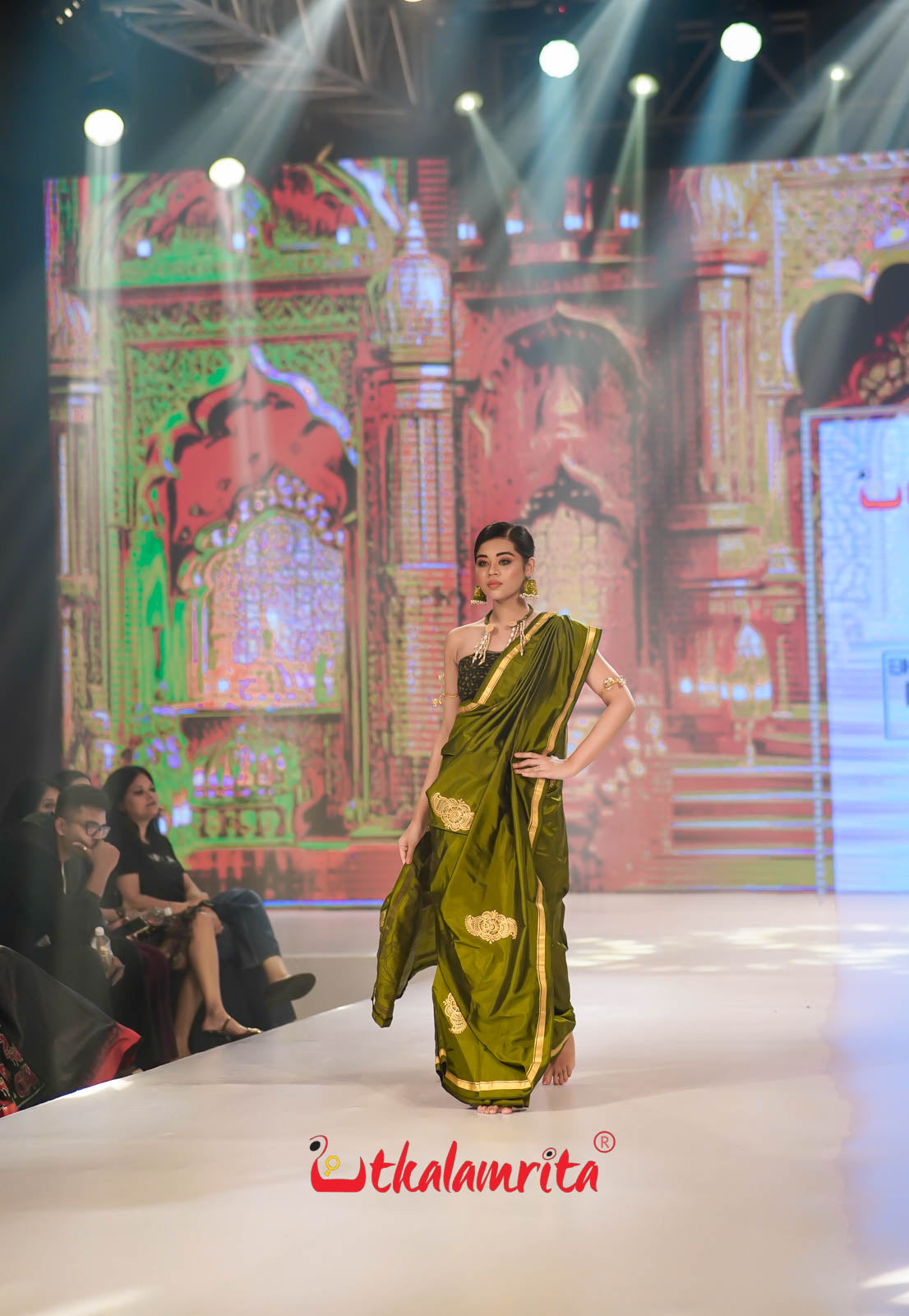 Lakhmana Sakti Bheda Mehendi Pattachitra Silk Saree
