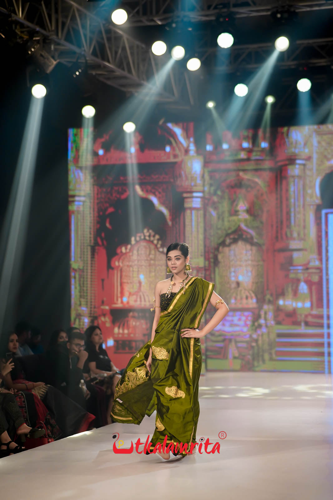 Lakhmana Sakti Bheda Mehendi Pattachitra Silk Saree