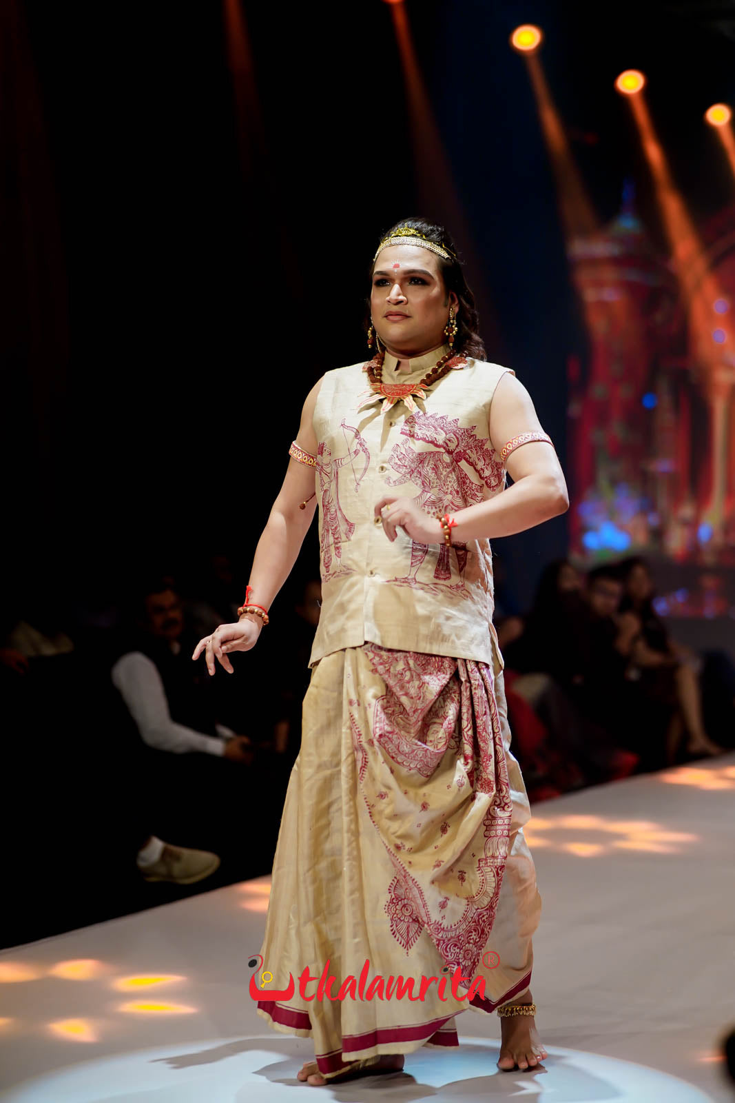 Rama Abhiseka Tussar Pattachitra Silk Saree