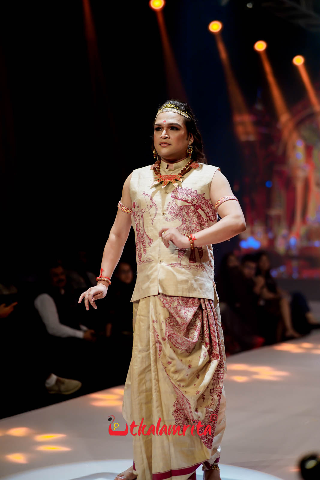 Rama Abhiseka Tussar Pattachitra Silk Saree