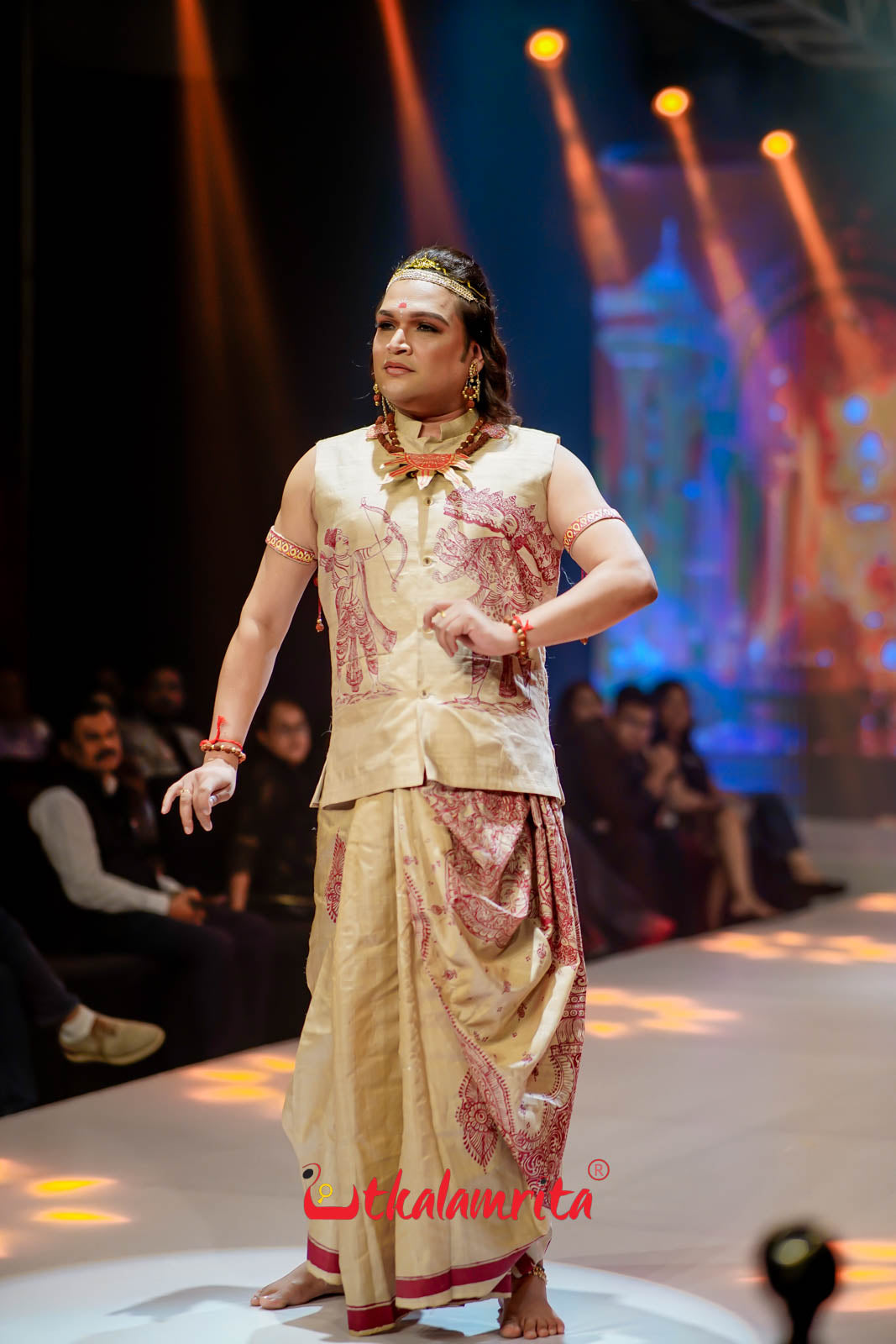 Rama Abhiseka Tussar Pattachitra Silk Saree