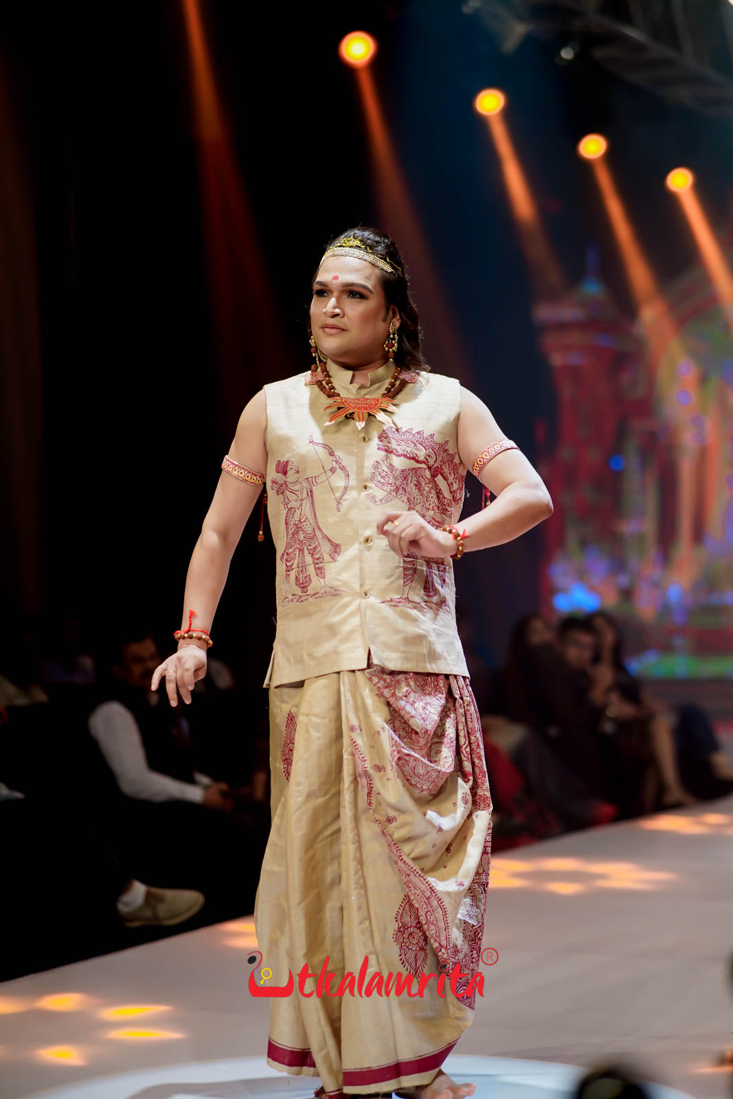 Rama Abhiseka Tussar Pattachitra Silk Saree