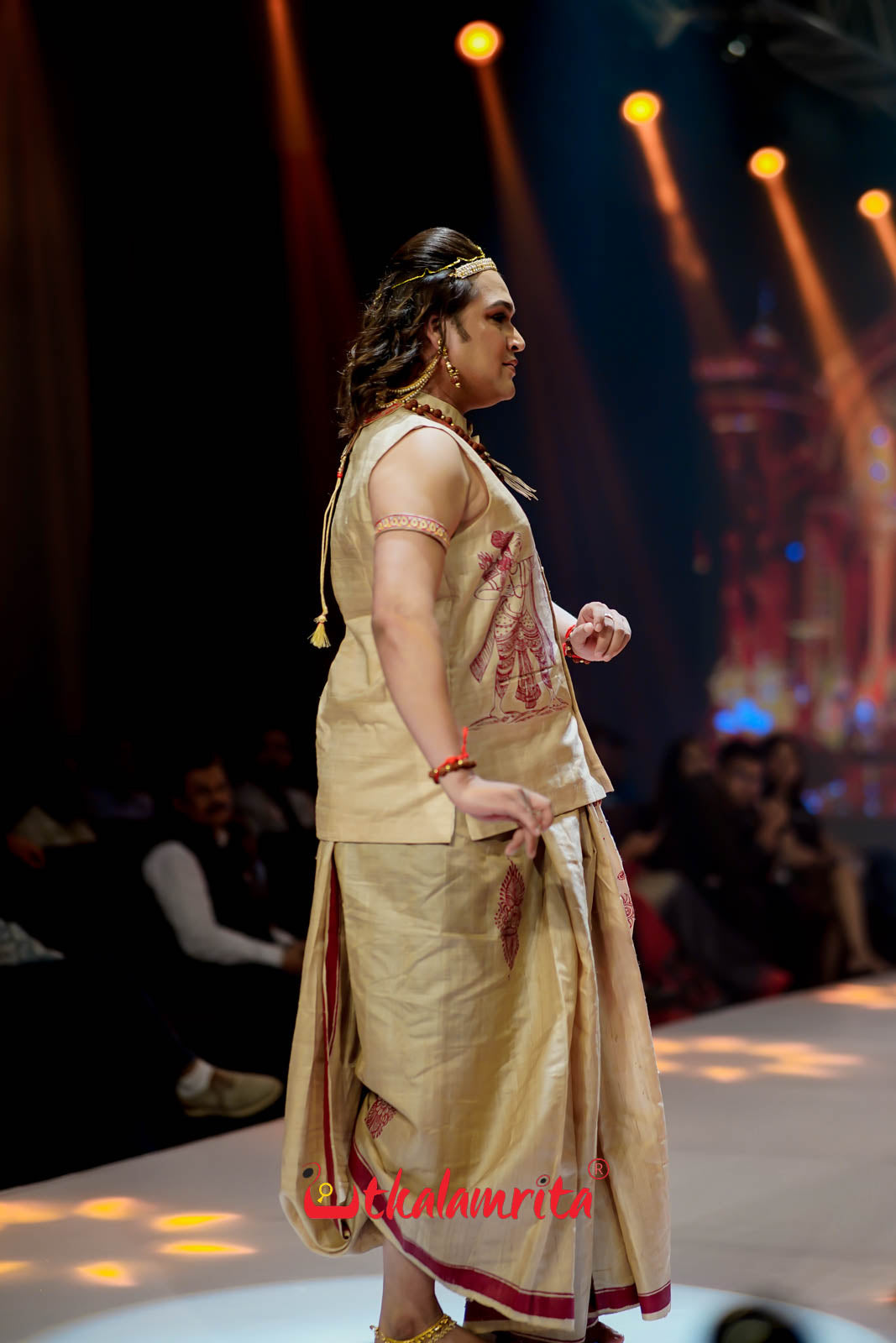 Rama Abhiseka Tussar Pattachitra Silk Saree