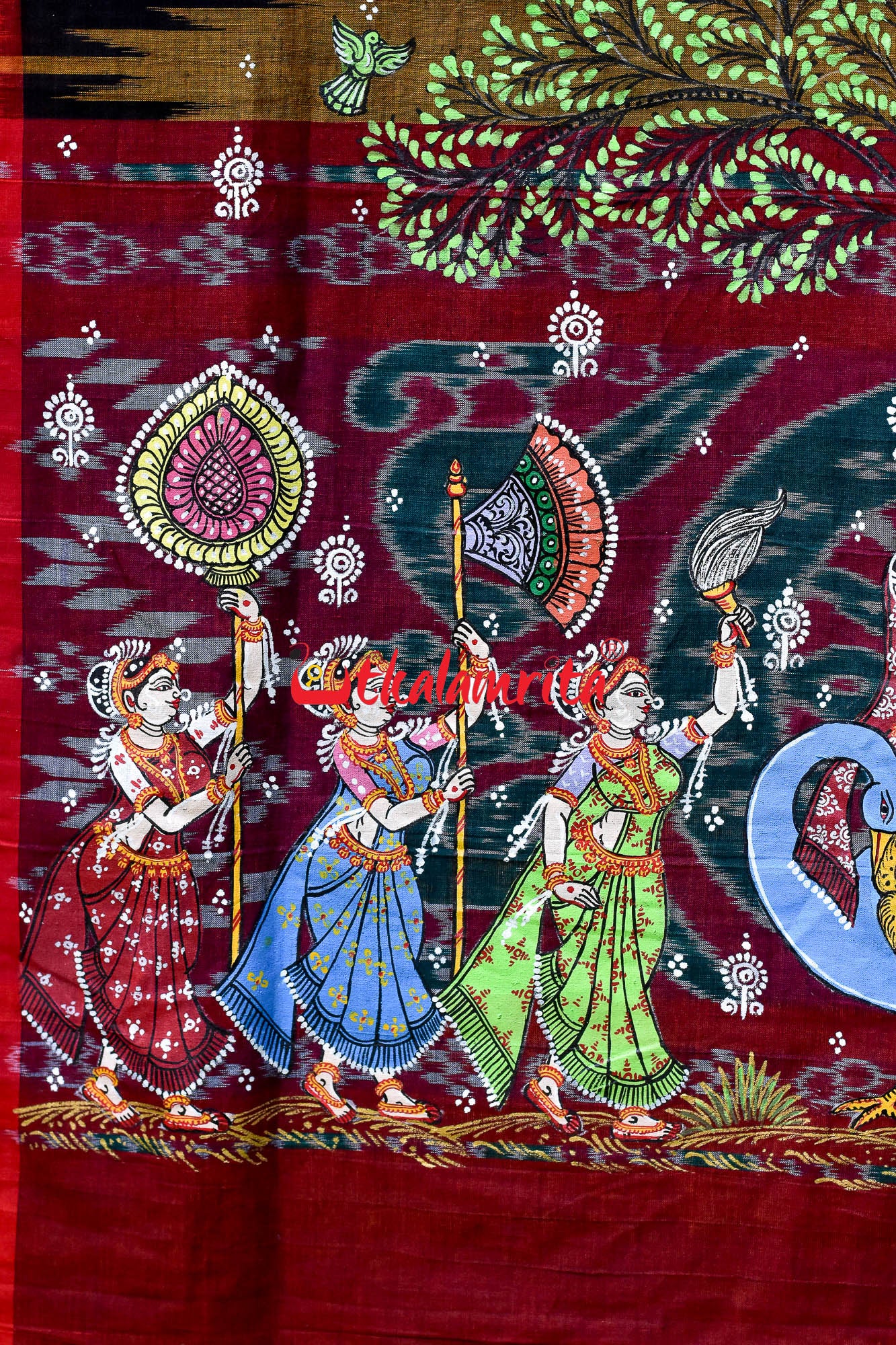 Mayura Rasa Pattachitra Cotton Saree