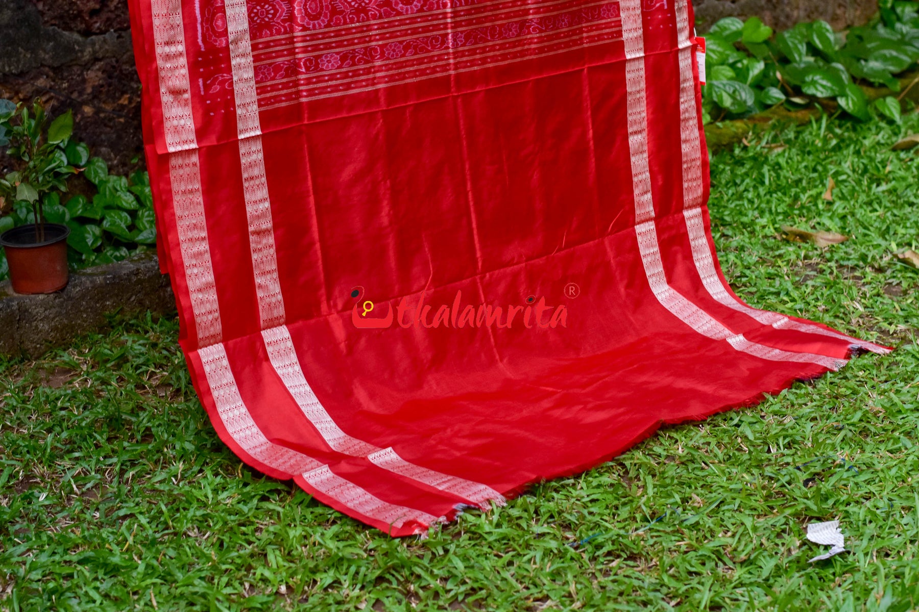 Prussian Blue Tribals Sambalpuri Silk Saree