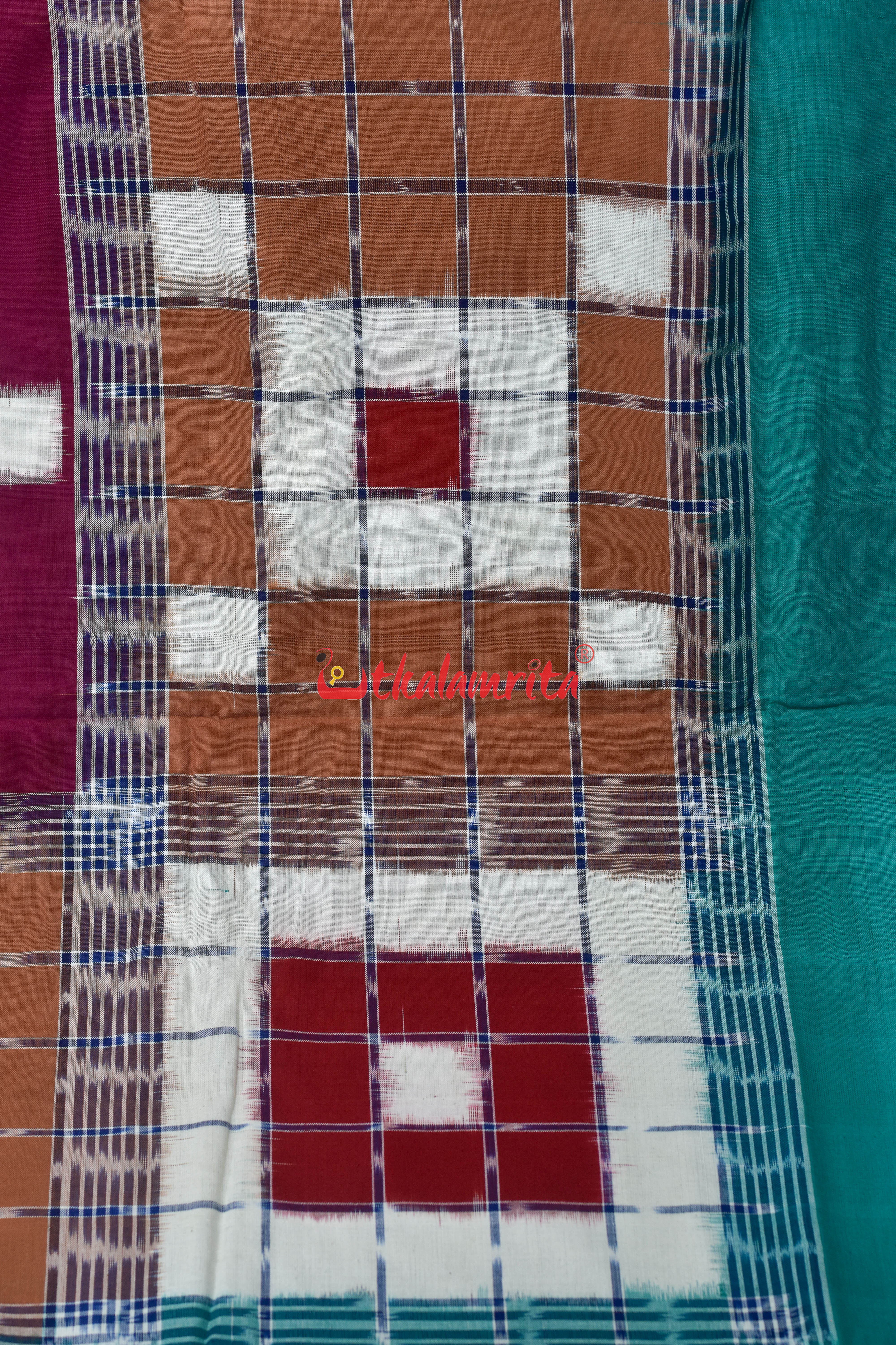 Green Maroon Checks Pasapali (Double Bedsheet)