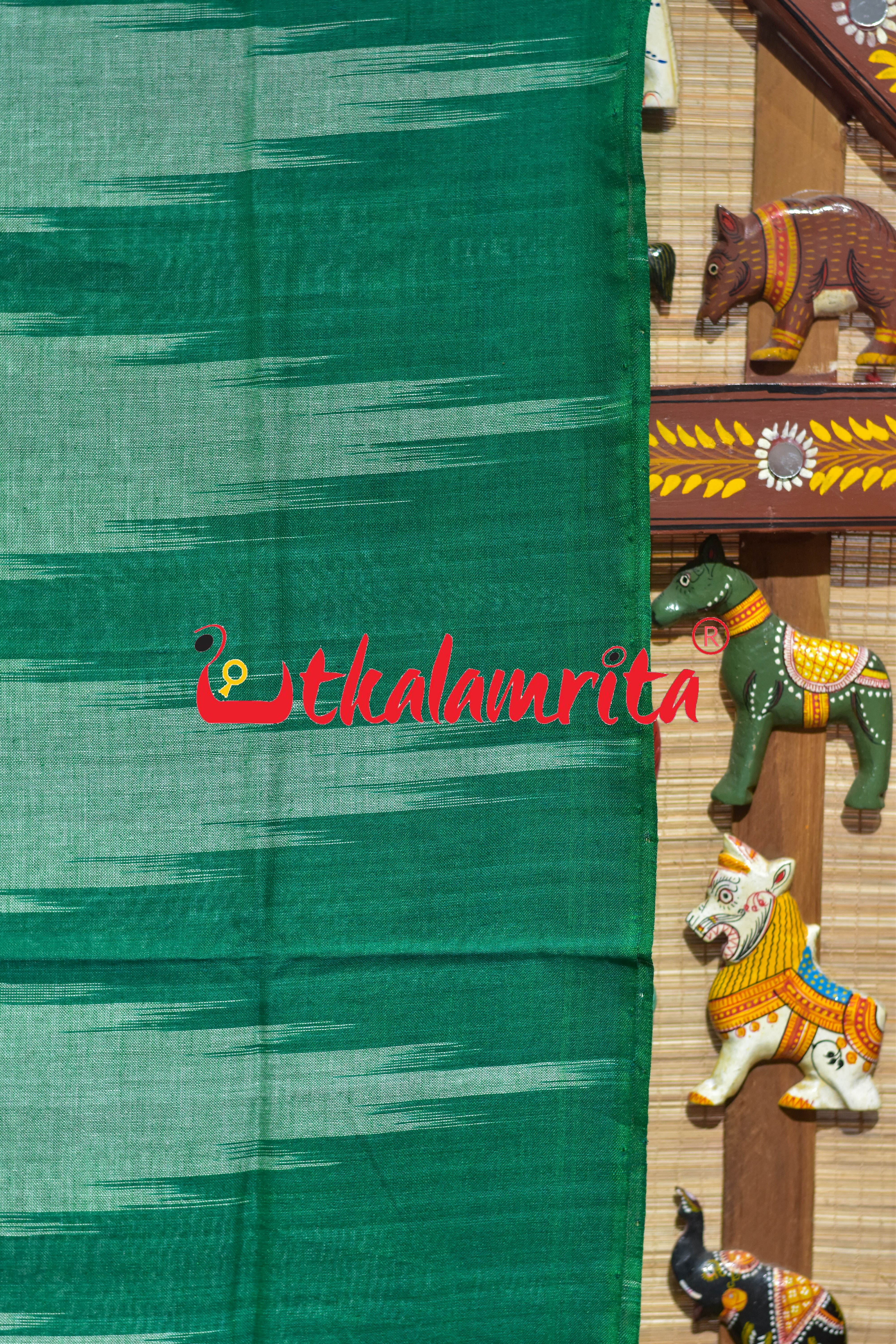 Green Kargil Kumbha Cotton Saree