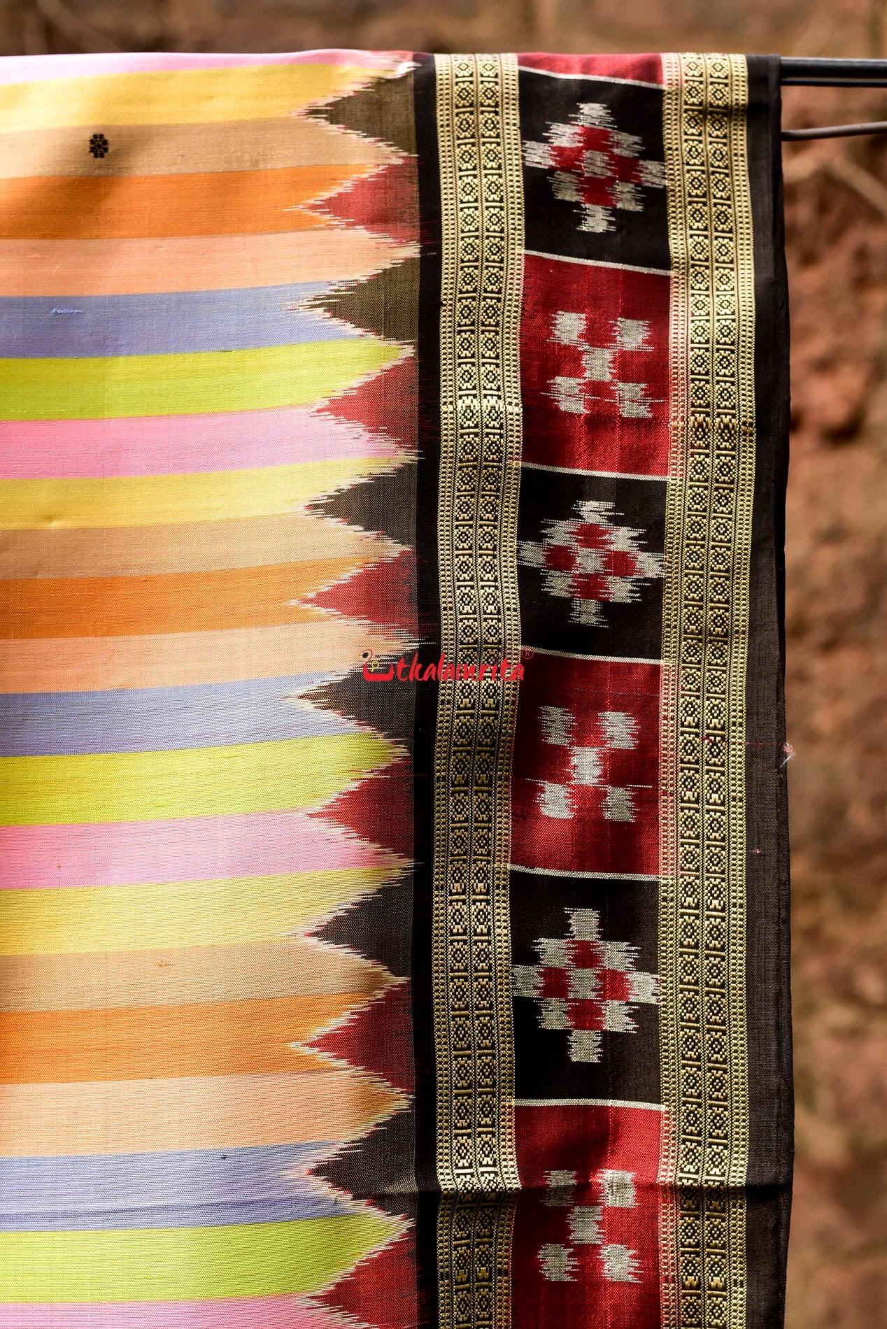 Rainbow Khandua Silk Saree