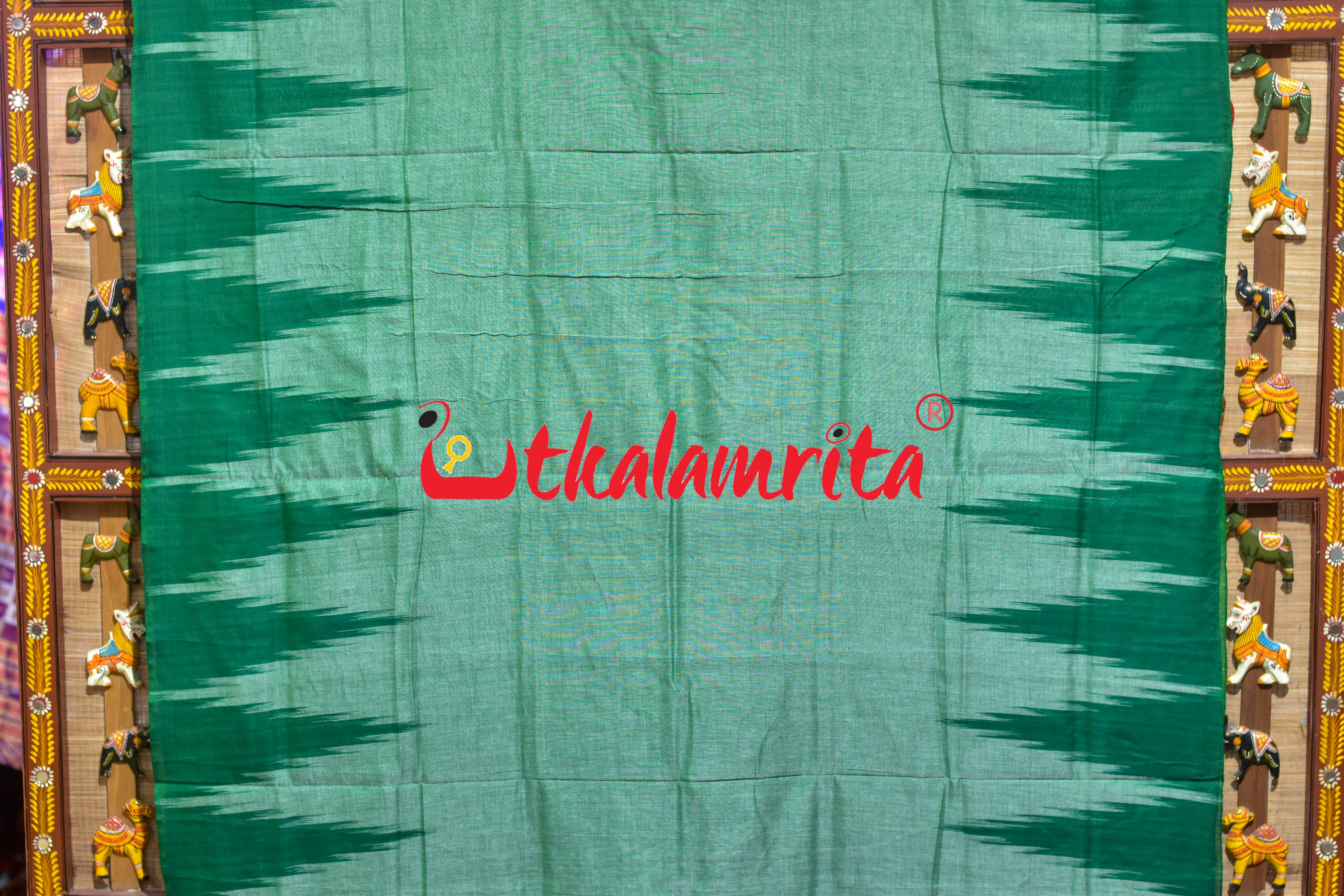 Green Kargil Kumbha Cotton Saree
