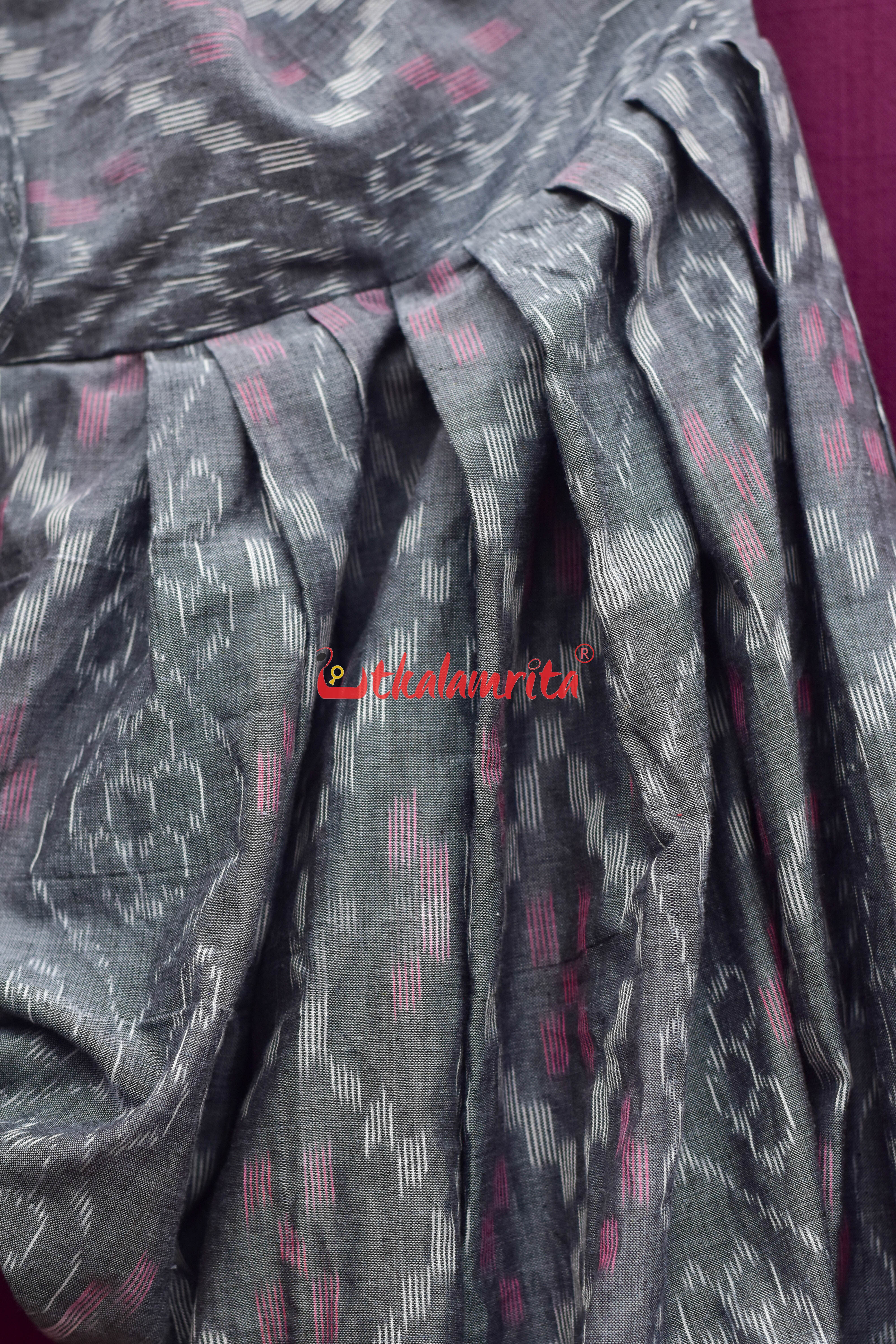 Grey Kothi Pasapali With Flower (Ladie's Patiala Pant)