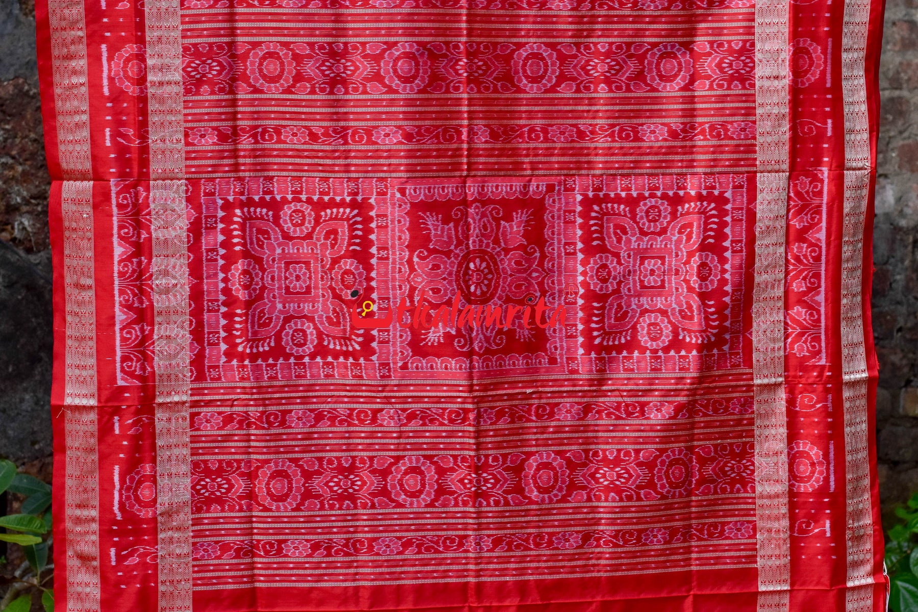 Prussian Blue Tribals Sambalpuri Silk Saree
