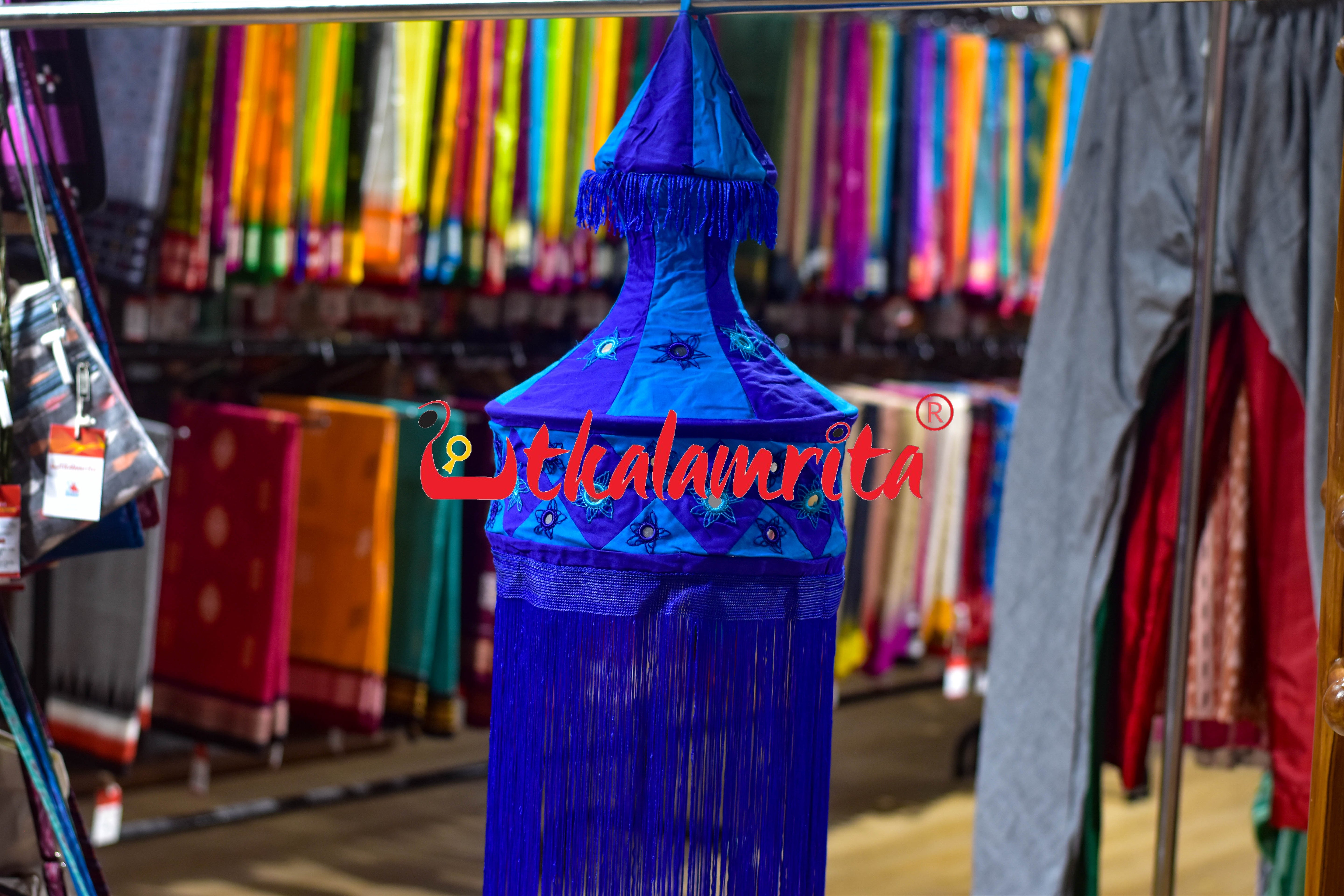 Blue Special Round Jhaller Lampshade