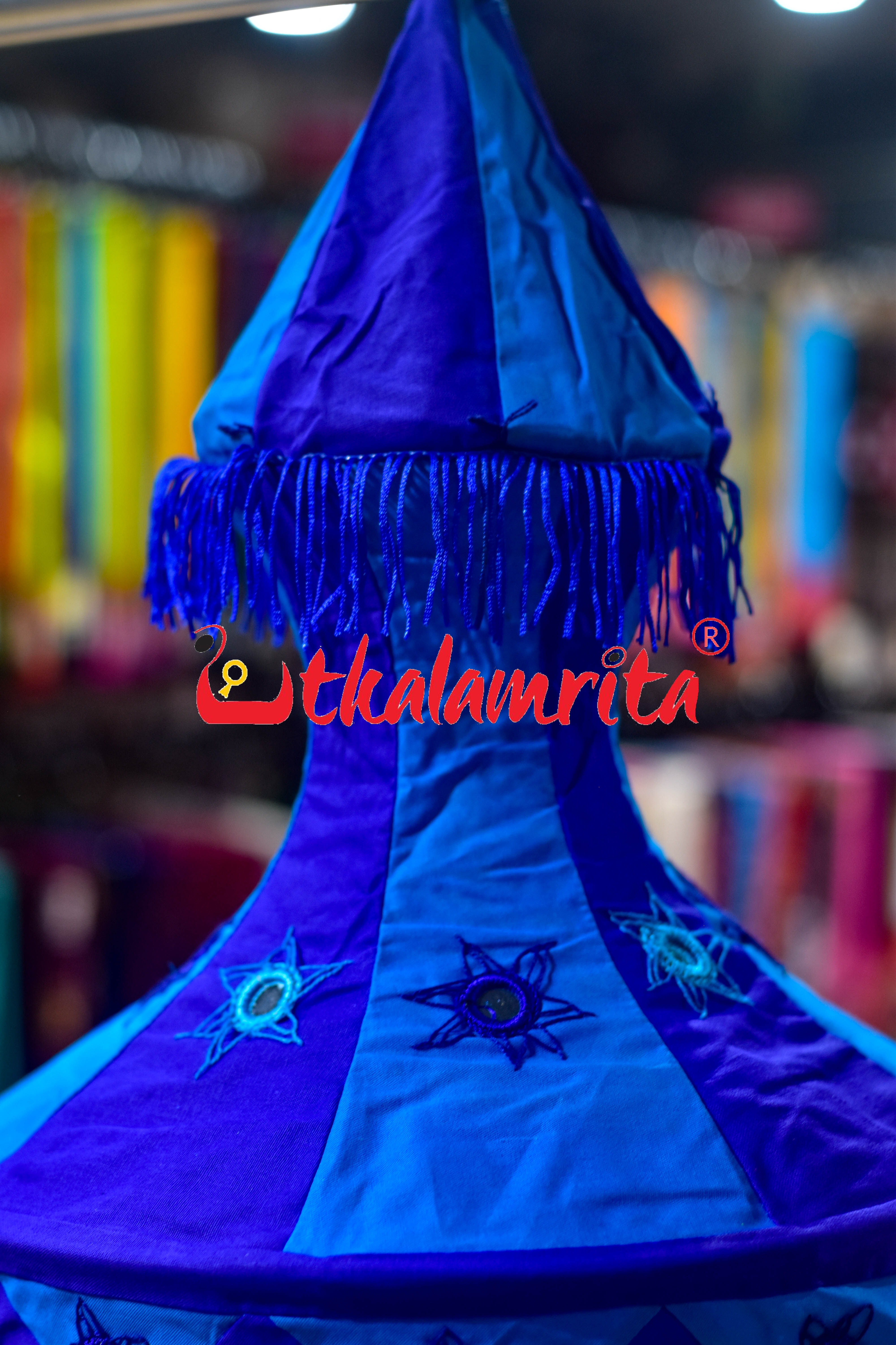 Blue Special Round Jhaller Lampshade