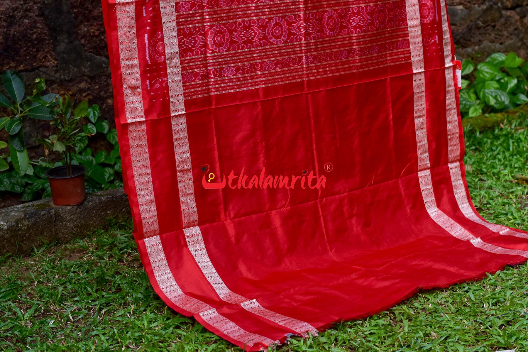 Prussian Blue Tribals Sambalpuri Silk Saree