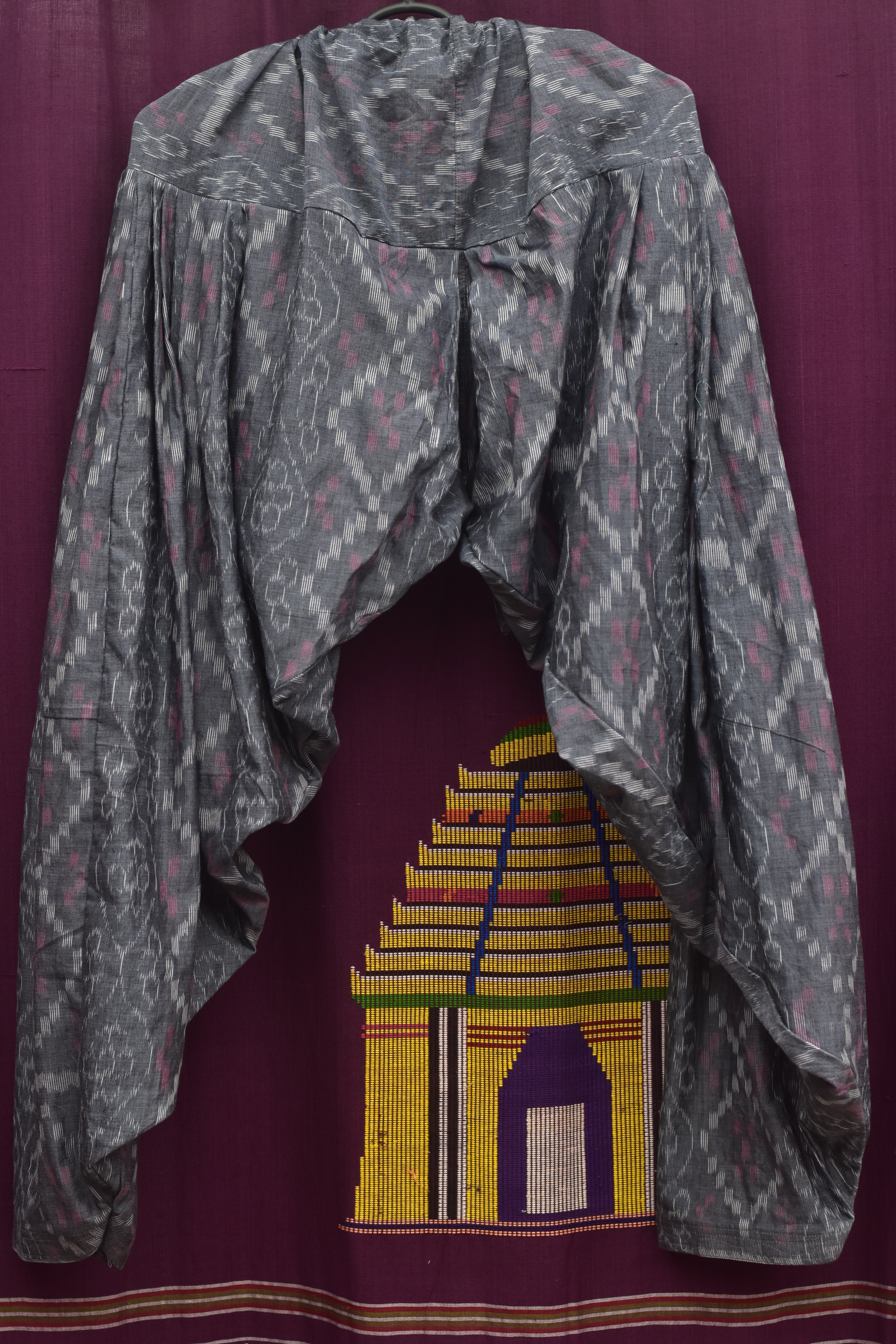Grey Kothi Pasapali With Flower (Ladie's Patiala Pant)