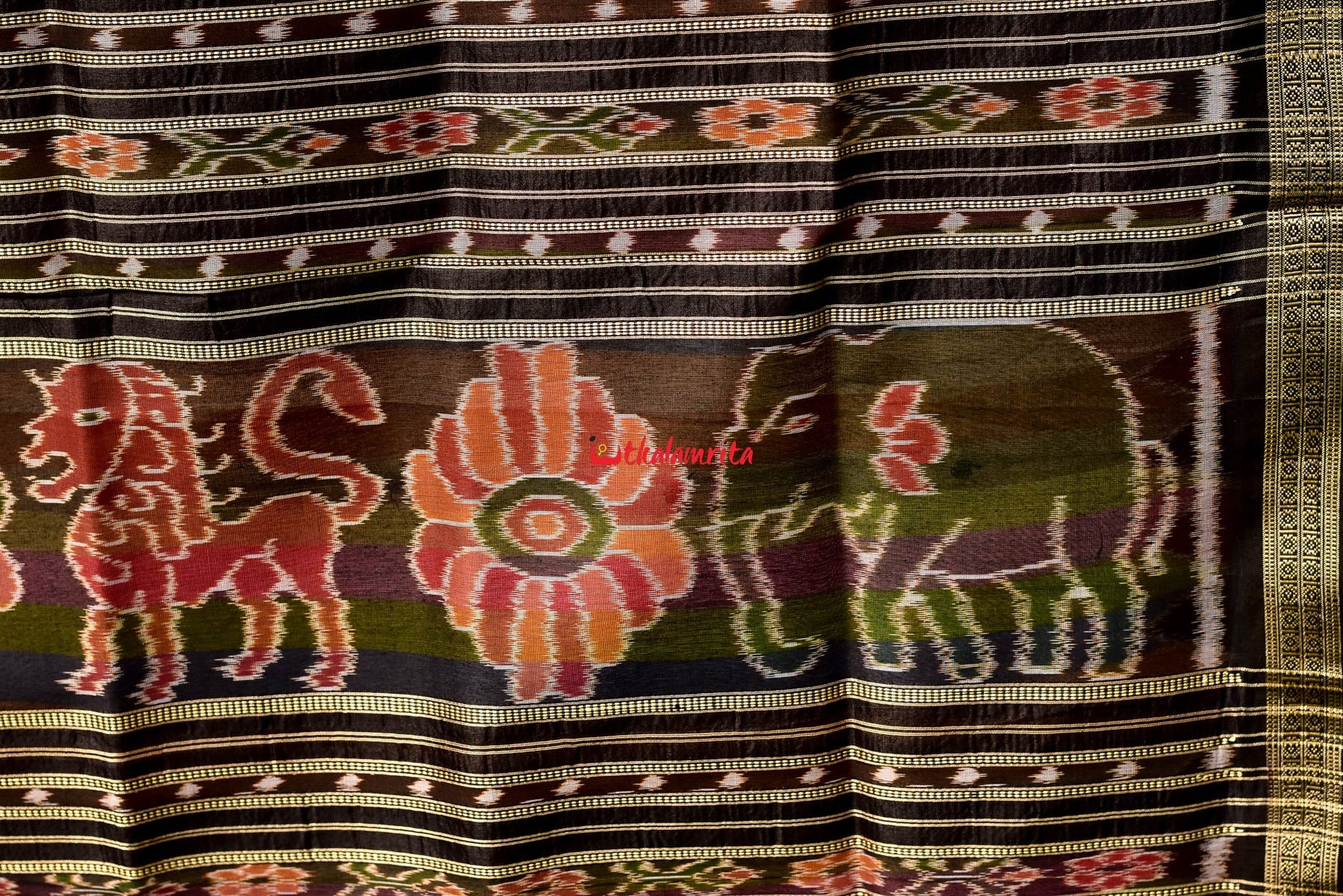 Rainbow Khandua Silk Saree