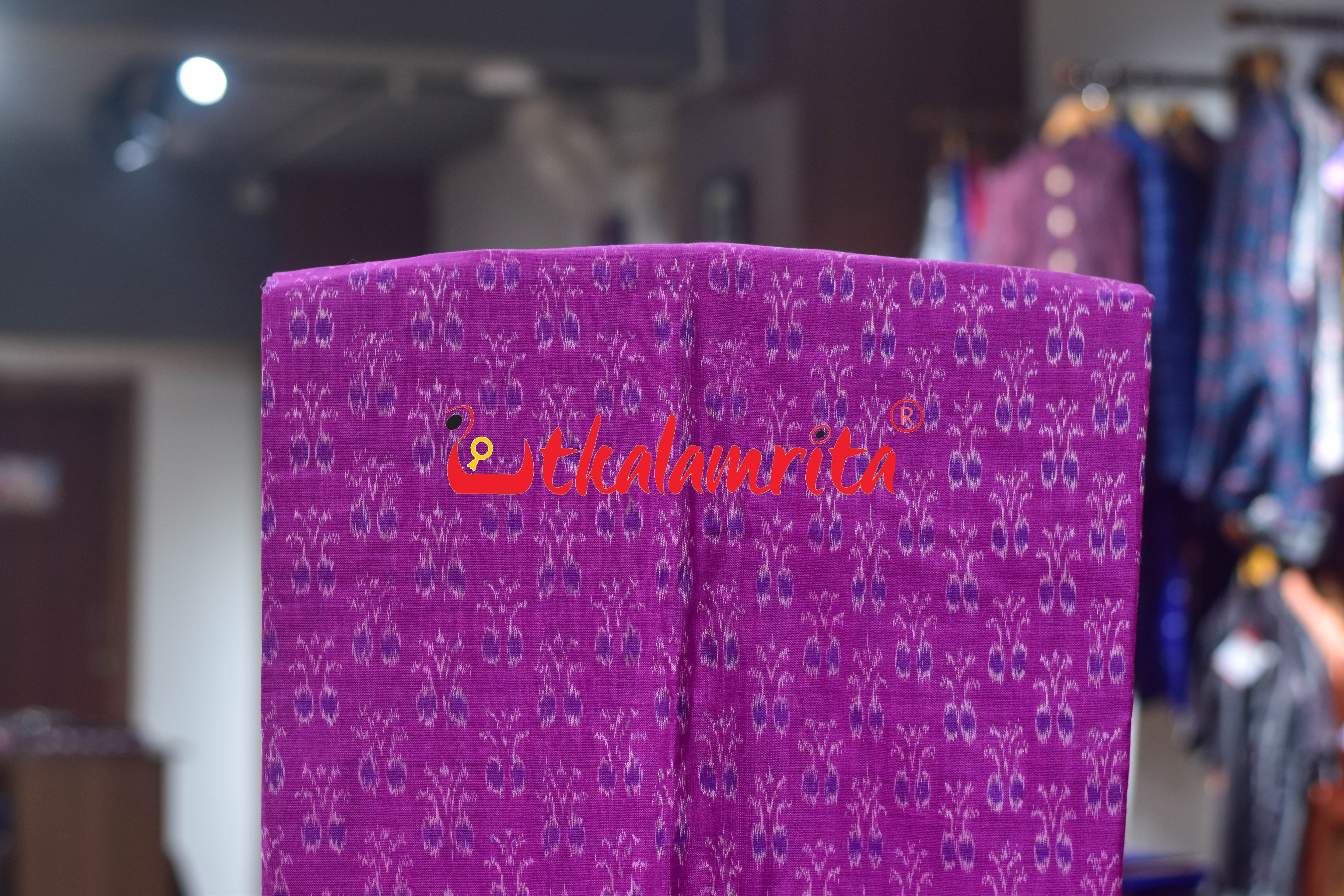 Purple Flower Sambalpuri Cotton Dress Set