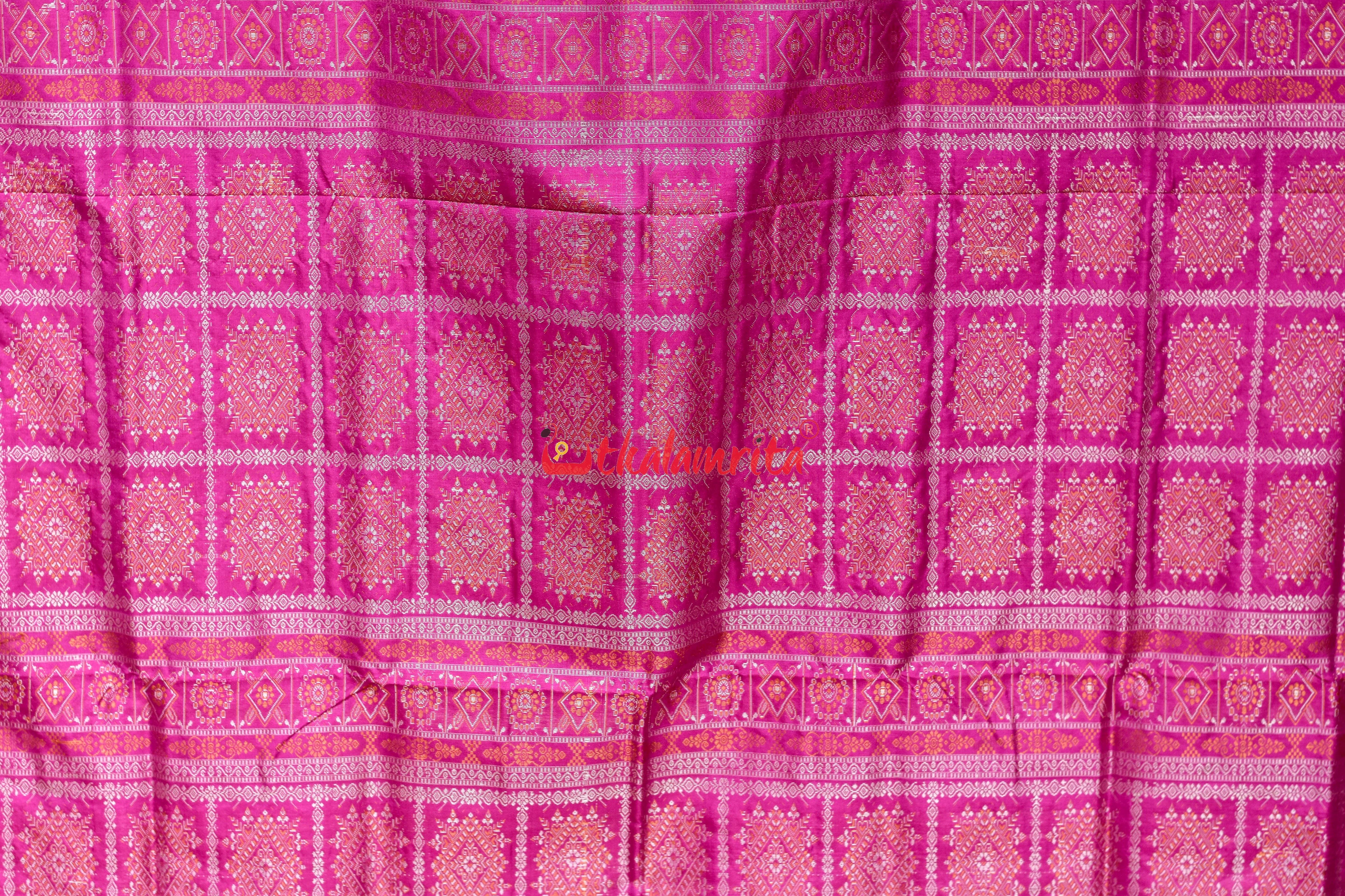 Yellow Rani Sabari Bomkai Silk Saree