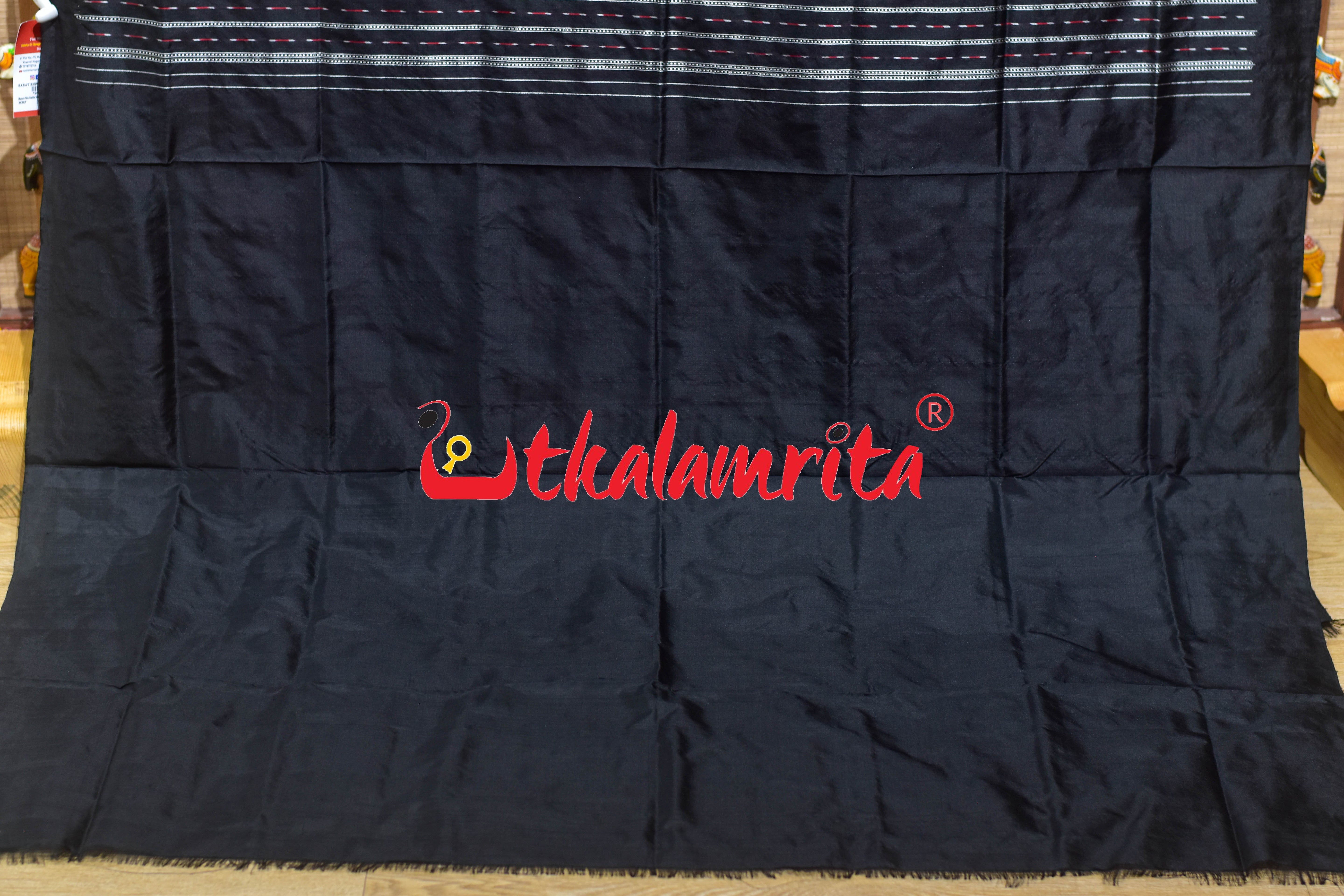 Magenta Plain Kumbha Bandha Anchal Sambalpuri Silk Saree