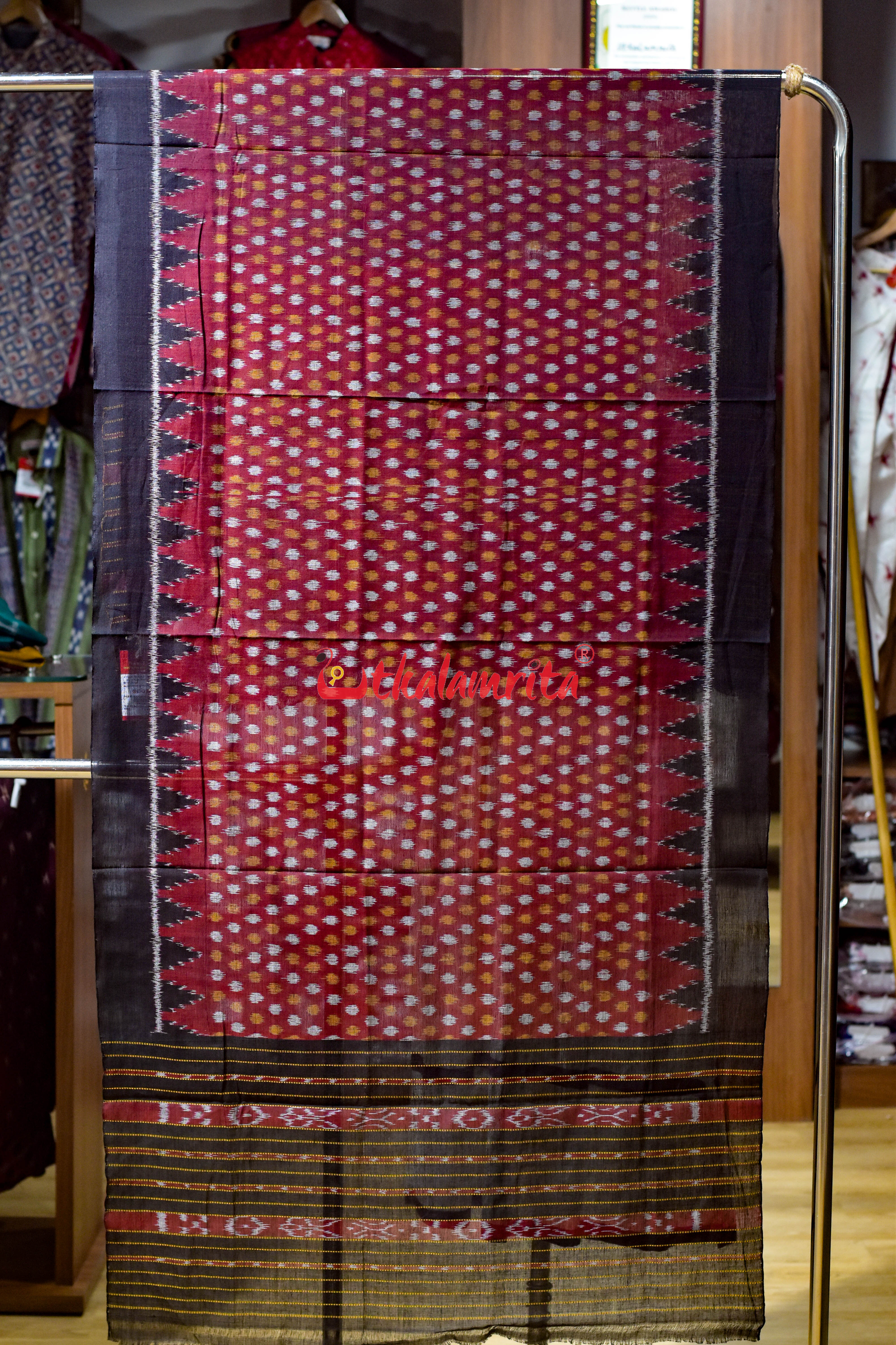 Maroon Body Bandha Khandua Cotton (Dupatta)