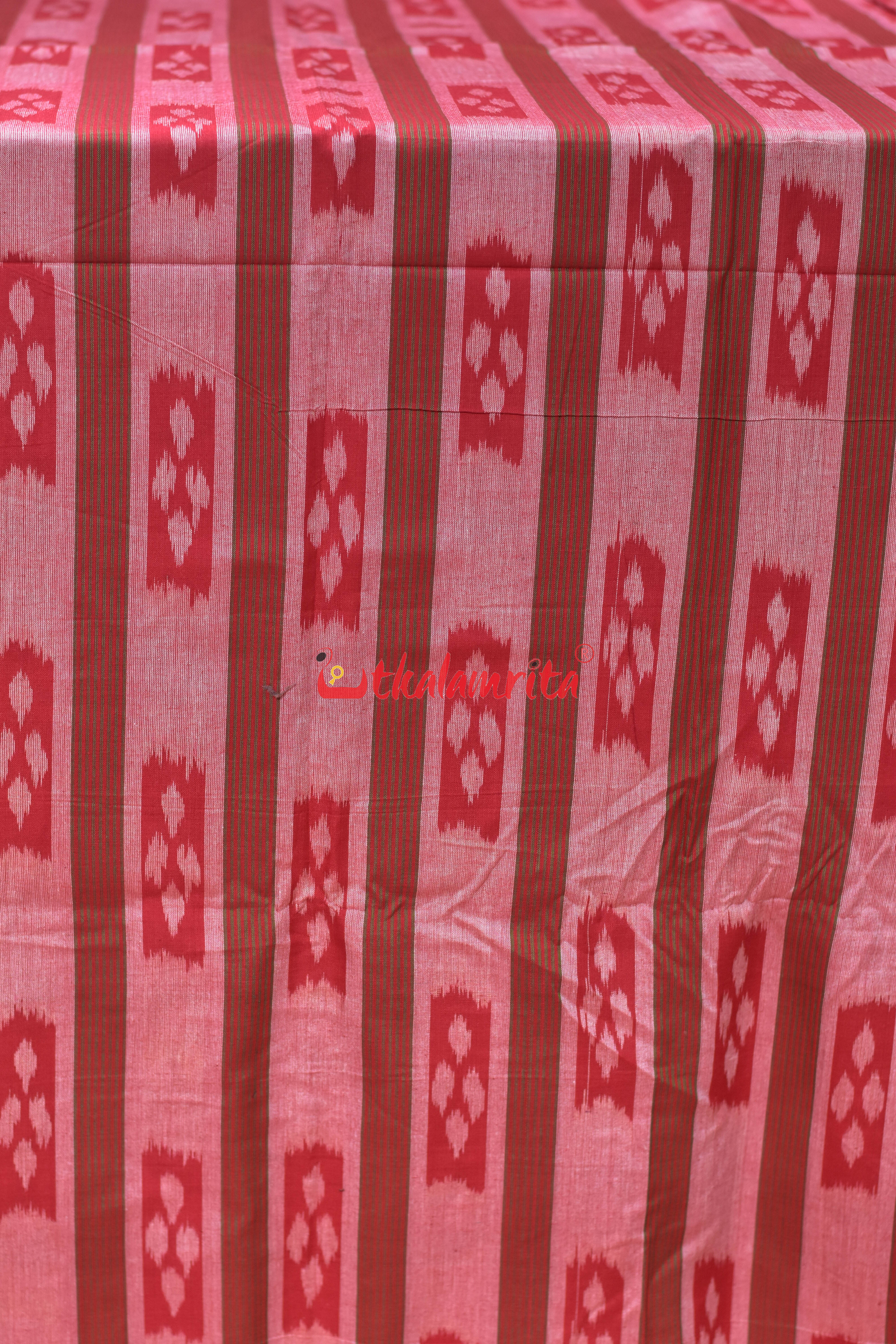 Four Petals Flower Pink Stripes Cotton (Fabric)