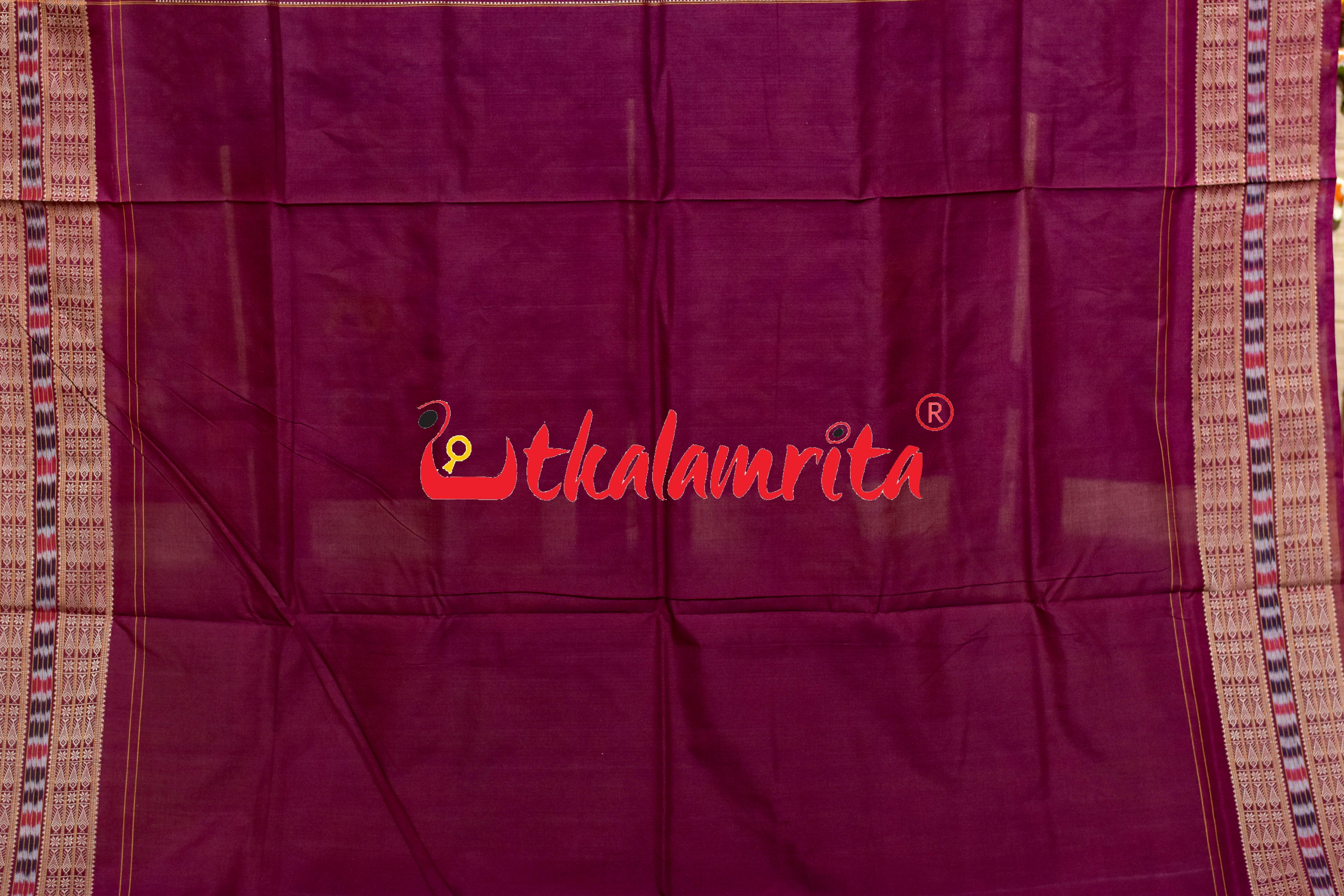 Save Tree Save World Theme Grey Sambalpuri Cotton Saree