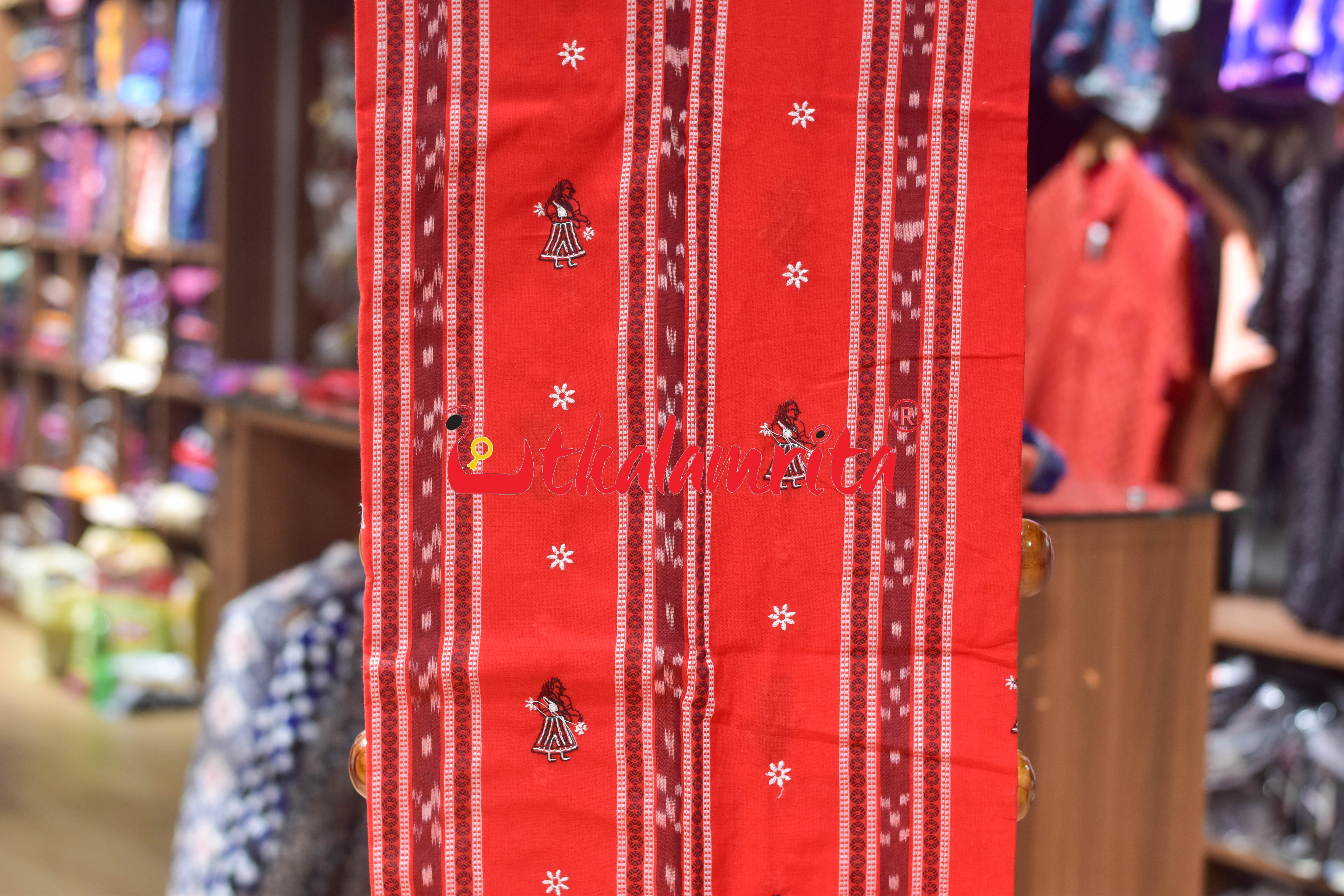 Red Black Doll Bomkai Dress Set