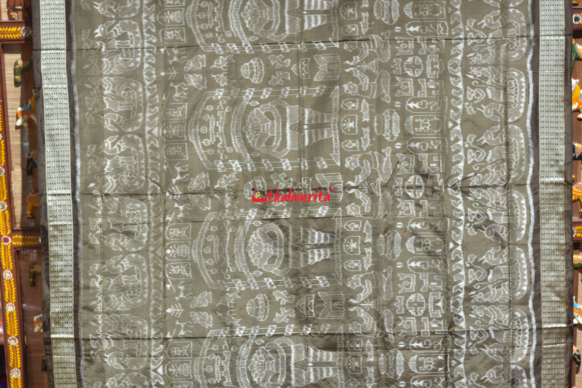 Harappa Boita Olive Sambalpuri Silk Saree