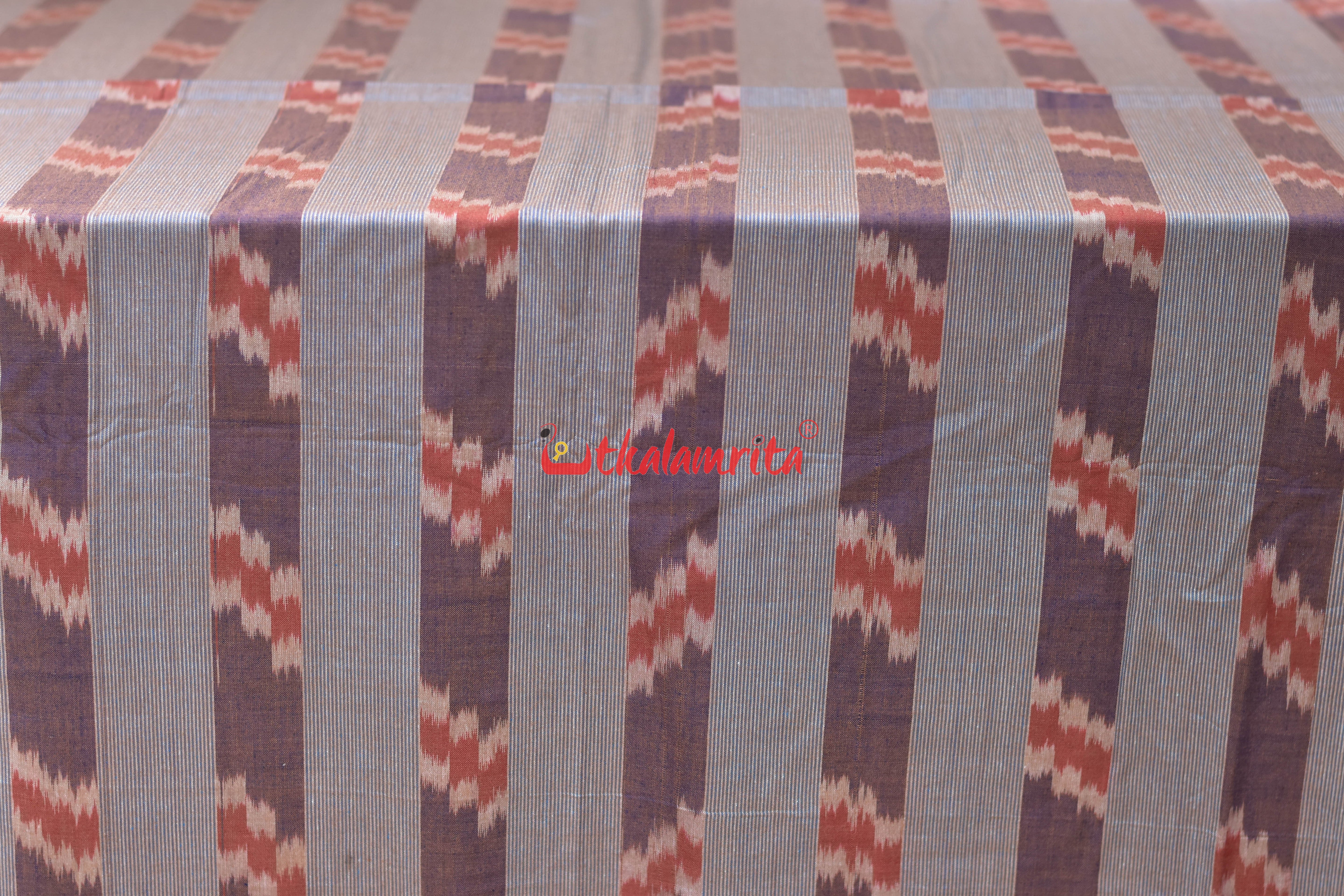 Dual Shade Purple Golden Lines Cotton (Fabric)