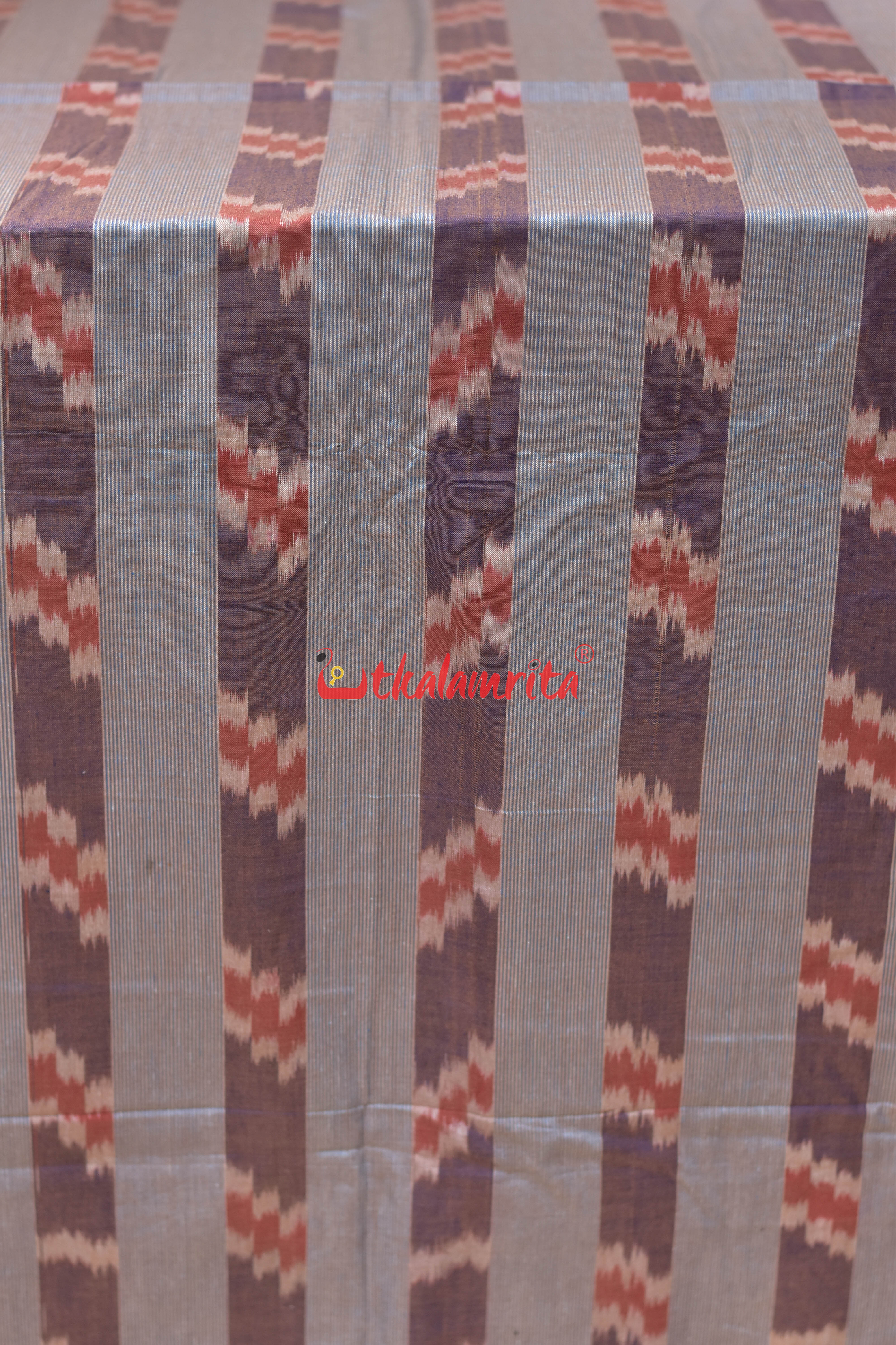 Dual Shade Purple Golden Lines Cotton (Fabric)