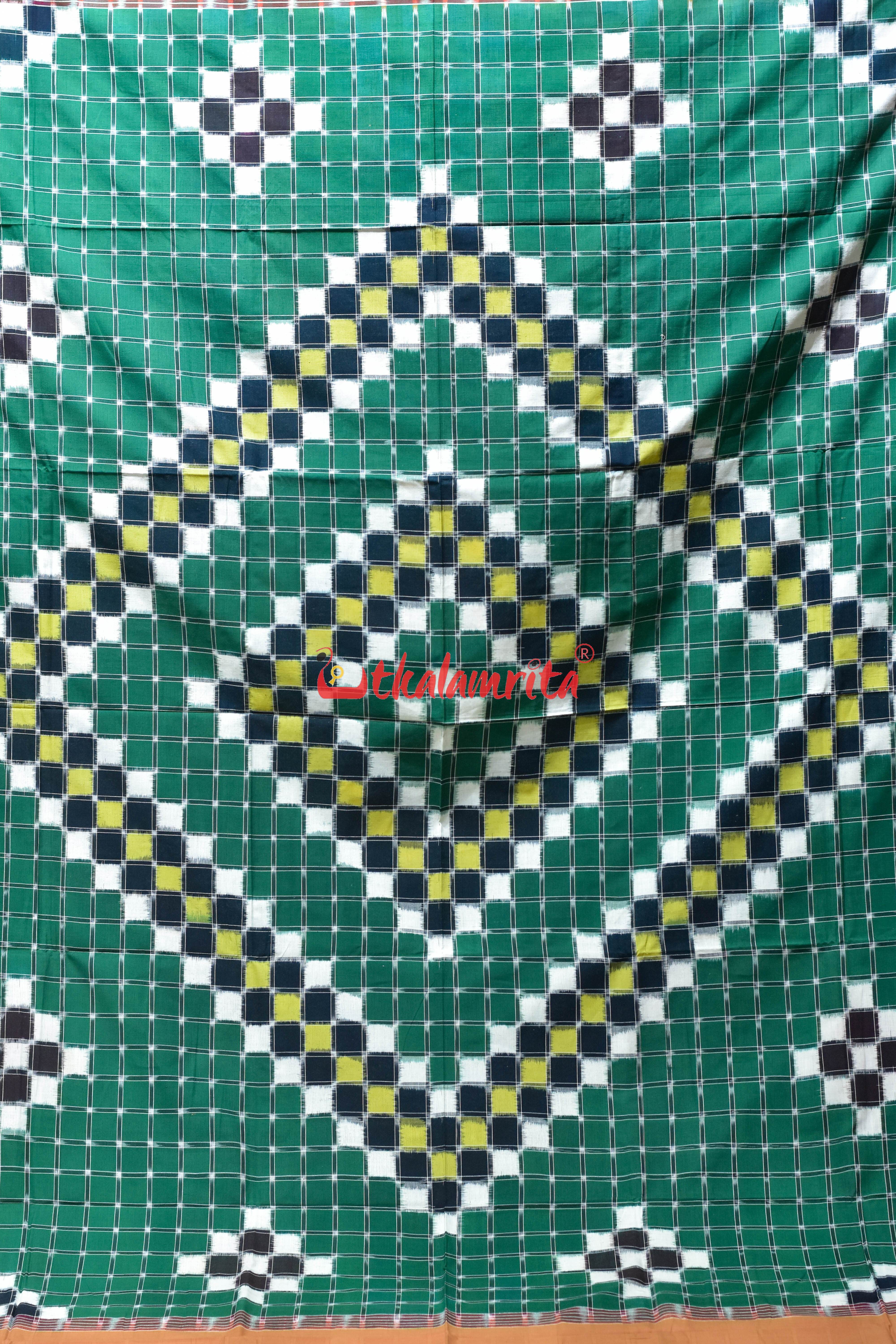 Green Brown Big Checks Pasapali (Double Bedsheet)