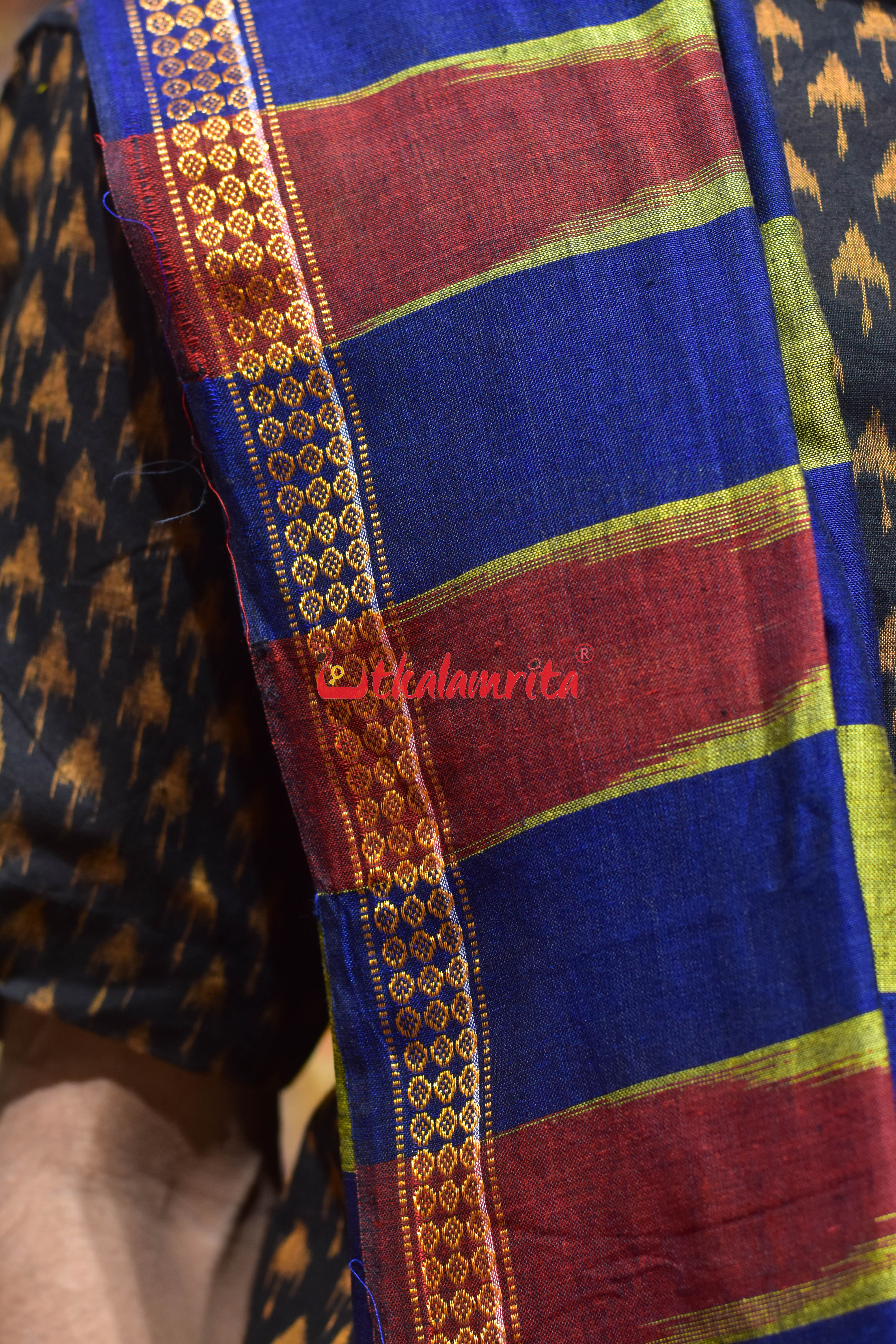 Green Blue Pati Kumbha Cotton Joda