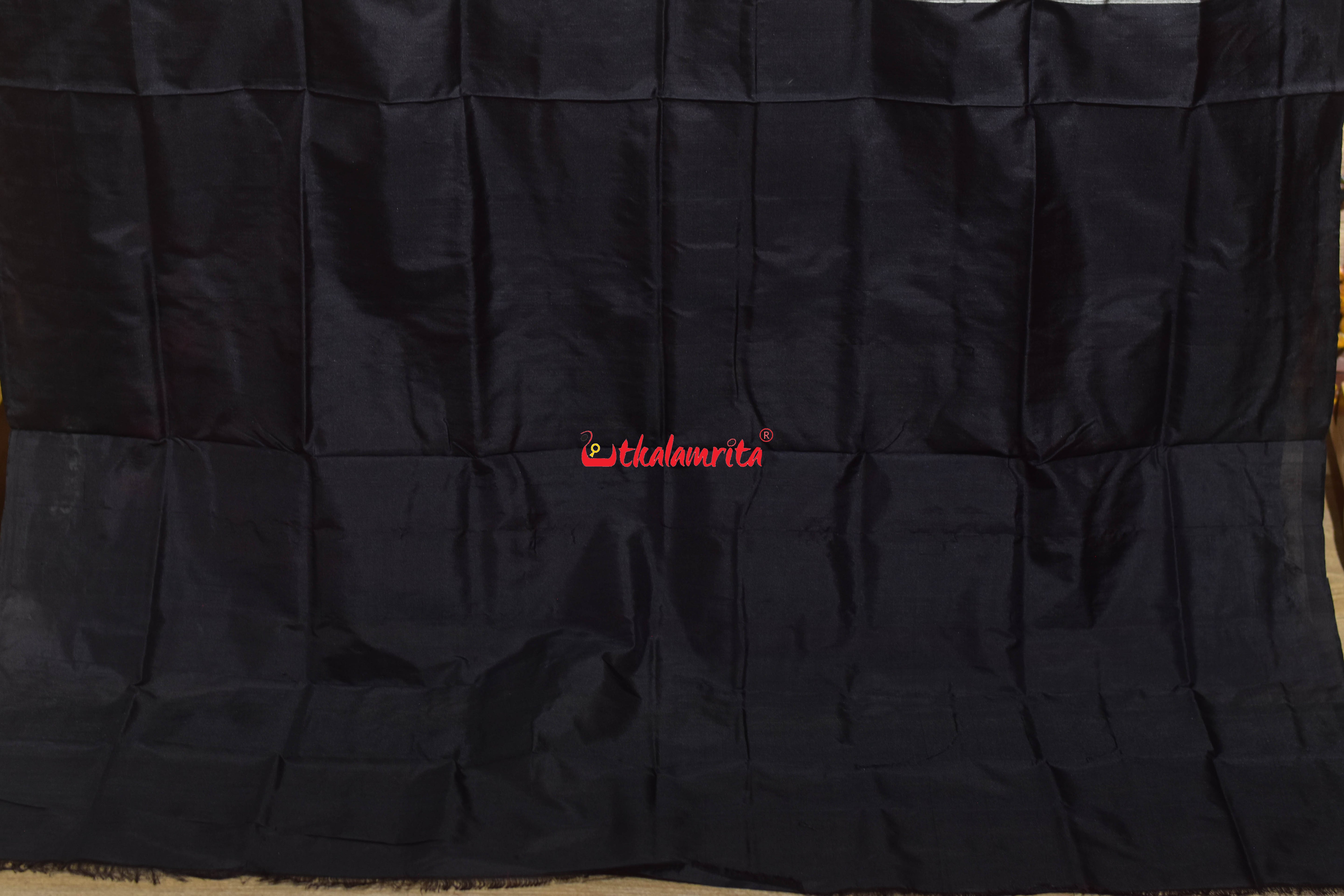 Red Black Sabari Tribal Bomkai Silk Saree
