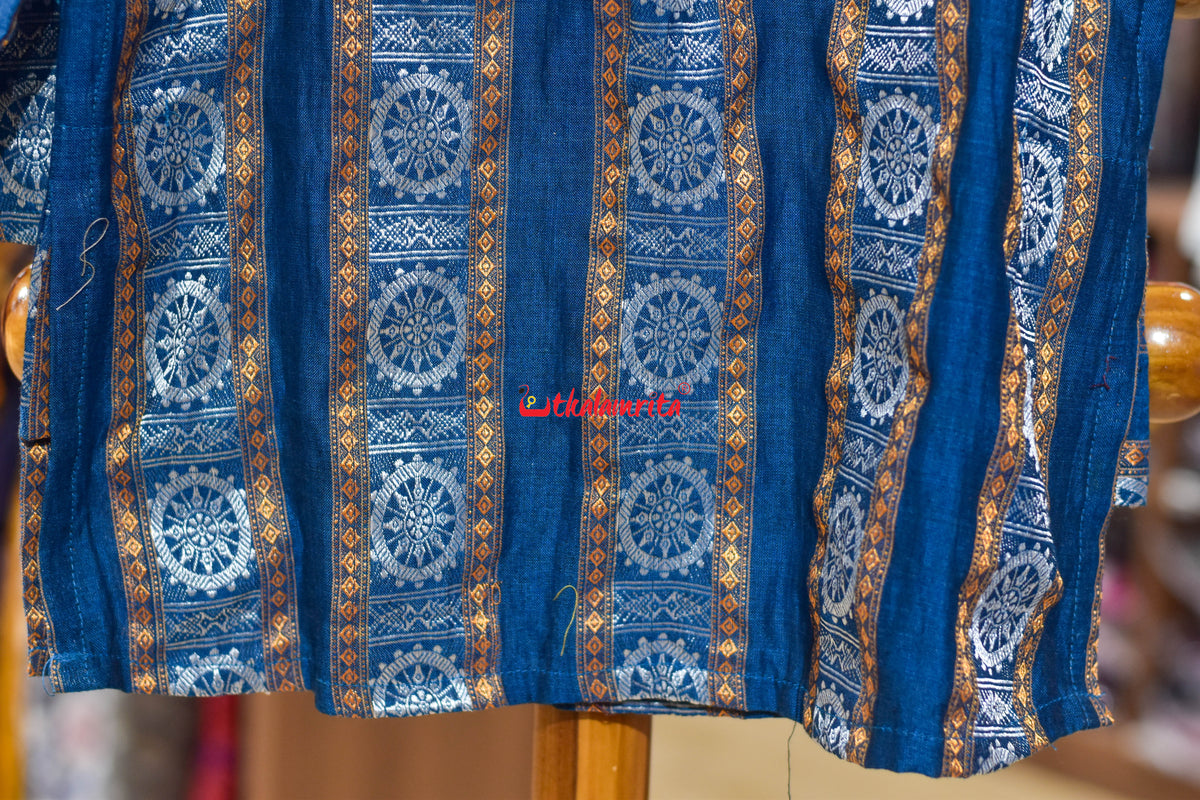 Blue Konark wheel (Ladies Top)
