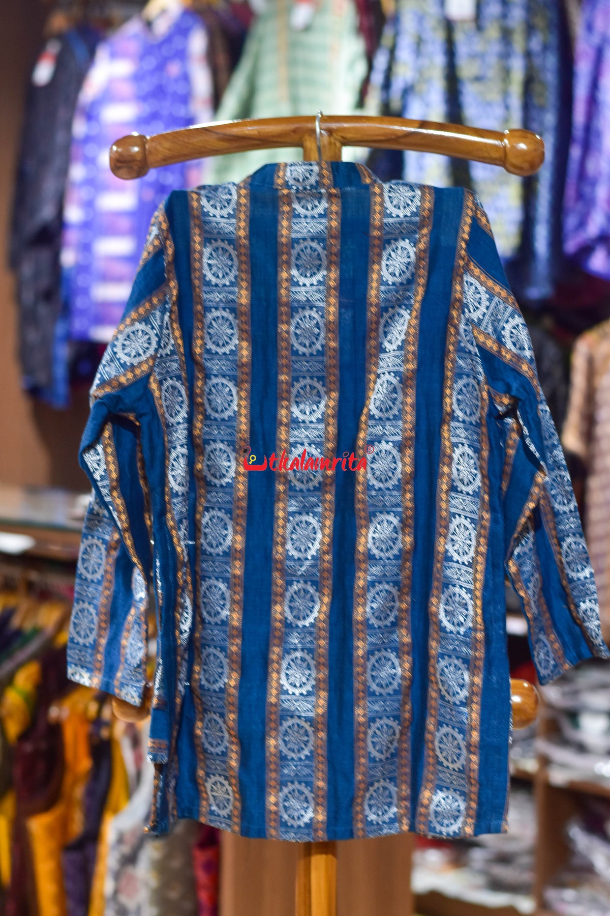 Blue Konark wheel (Ladies Top)