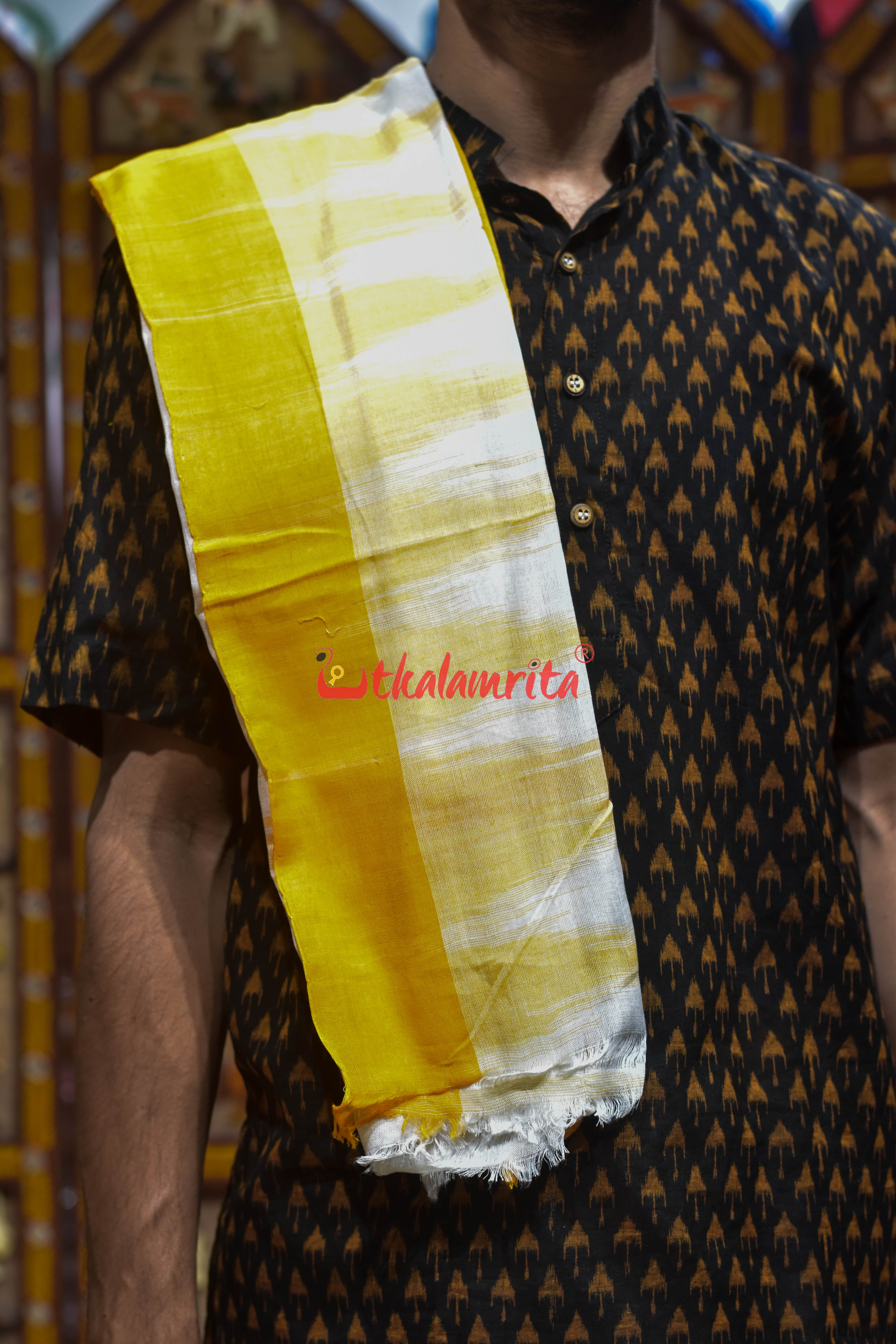 White Yellow Kumbha Cotton Joda