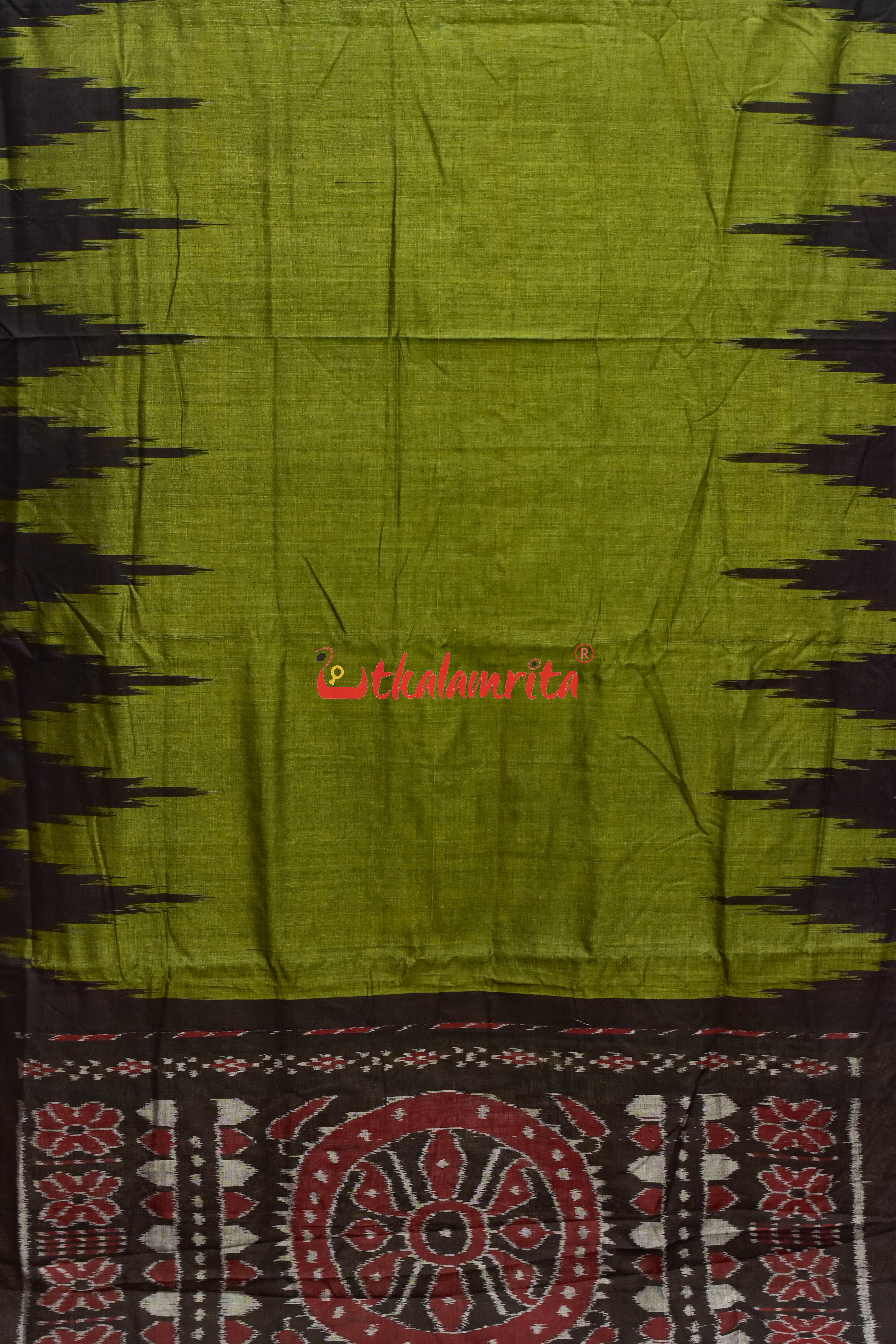 Mehndi Kargil Kumbha Cotton Saree