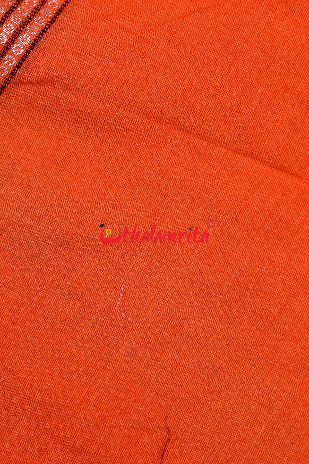 Orange with Rudraksha Border (Fabric)