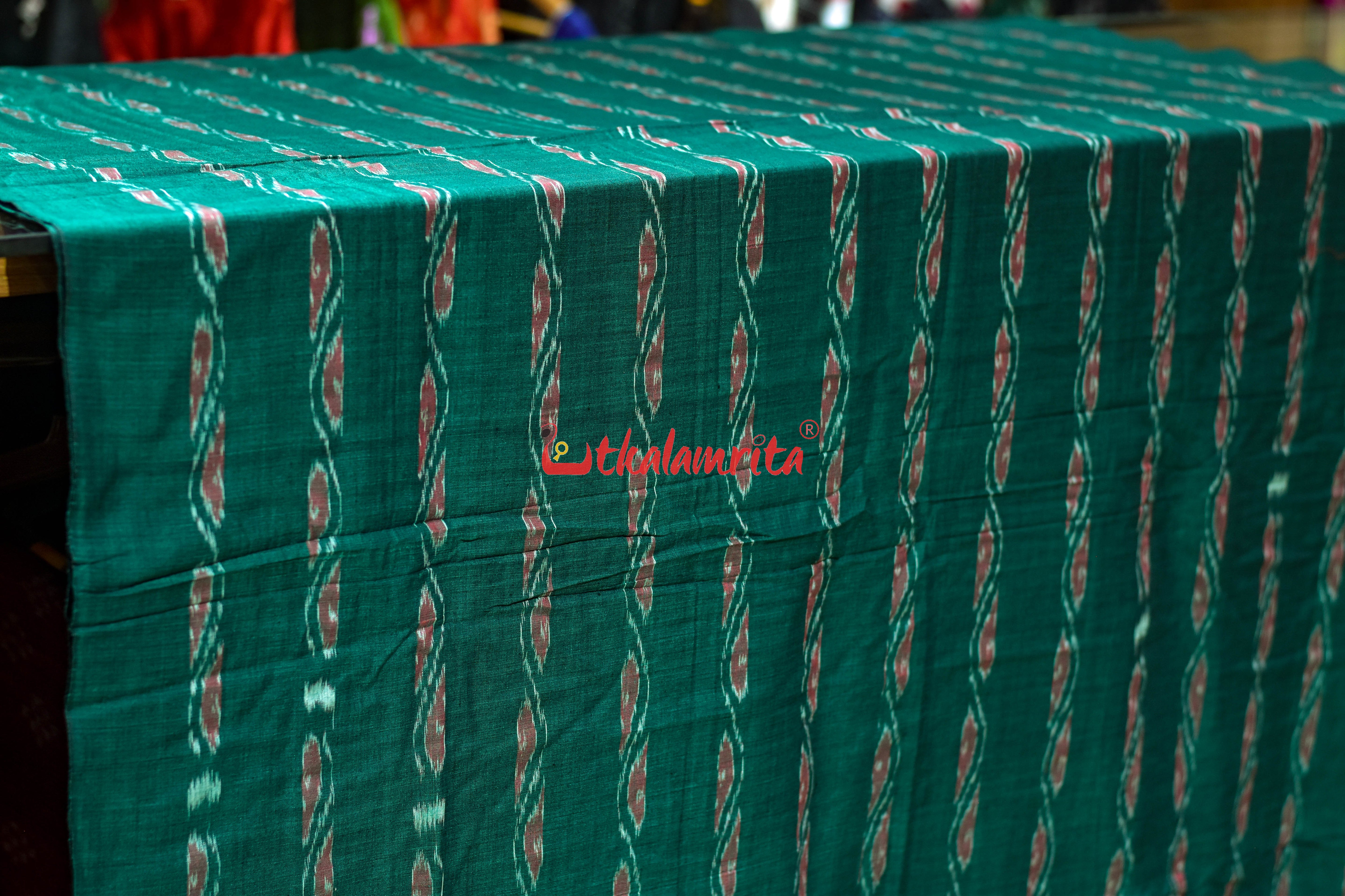 Green Sankha Lines Cotton (Fabric)