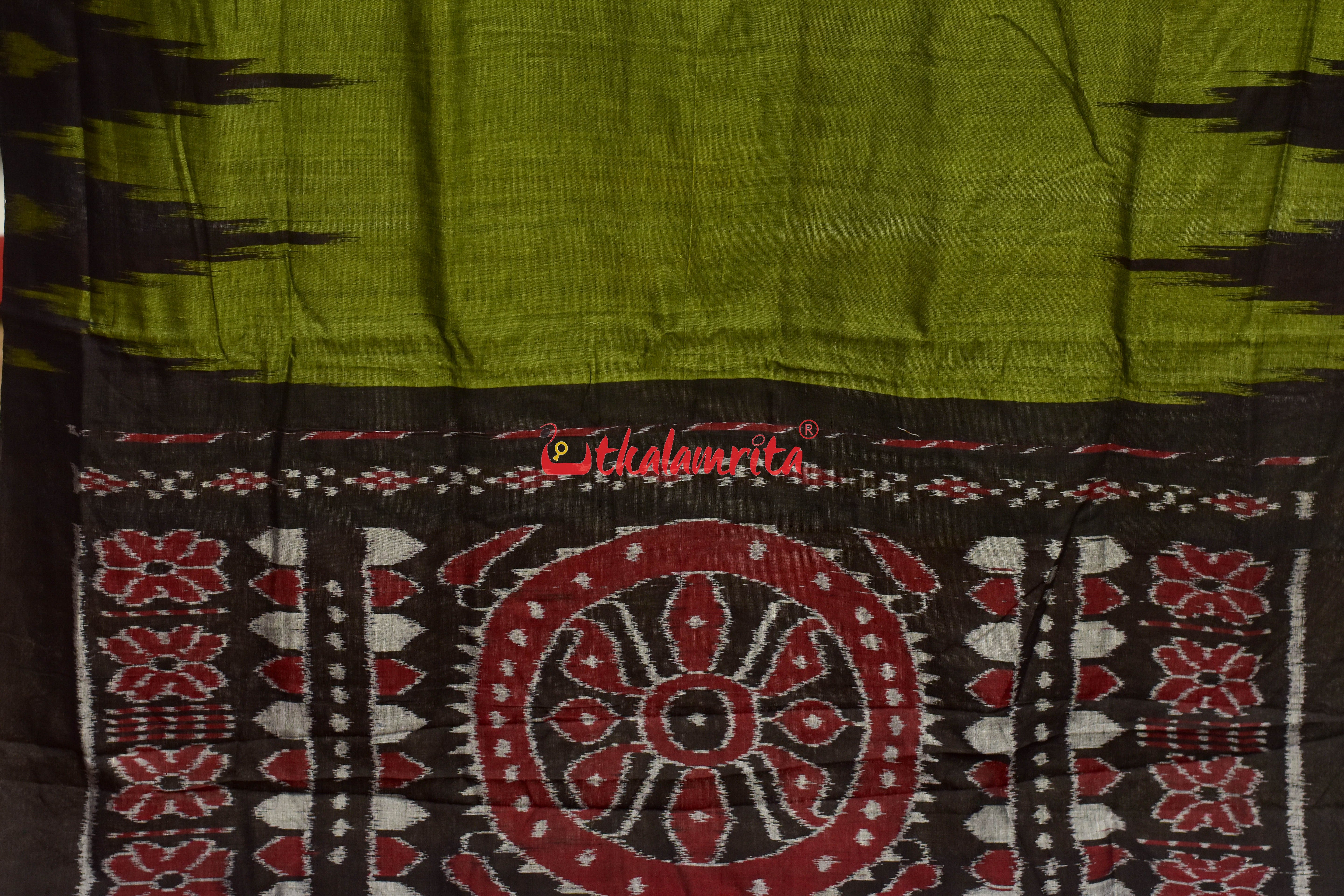 Mehndi Kargil Kumbha Cotton Saree
