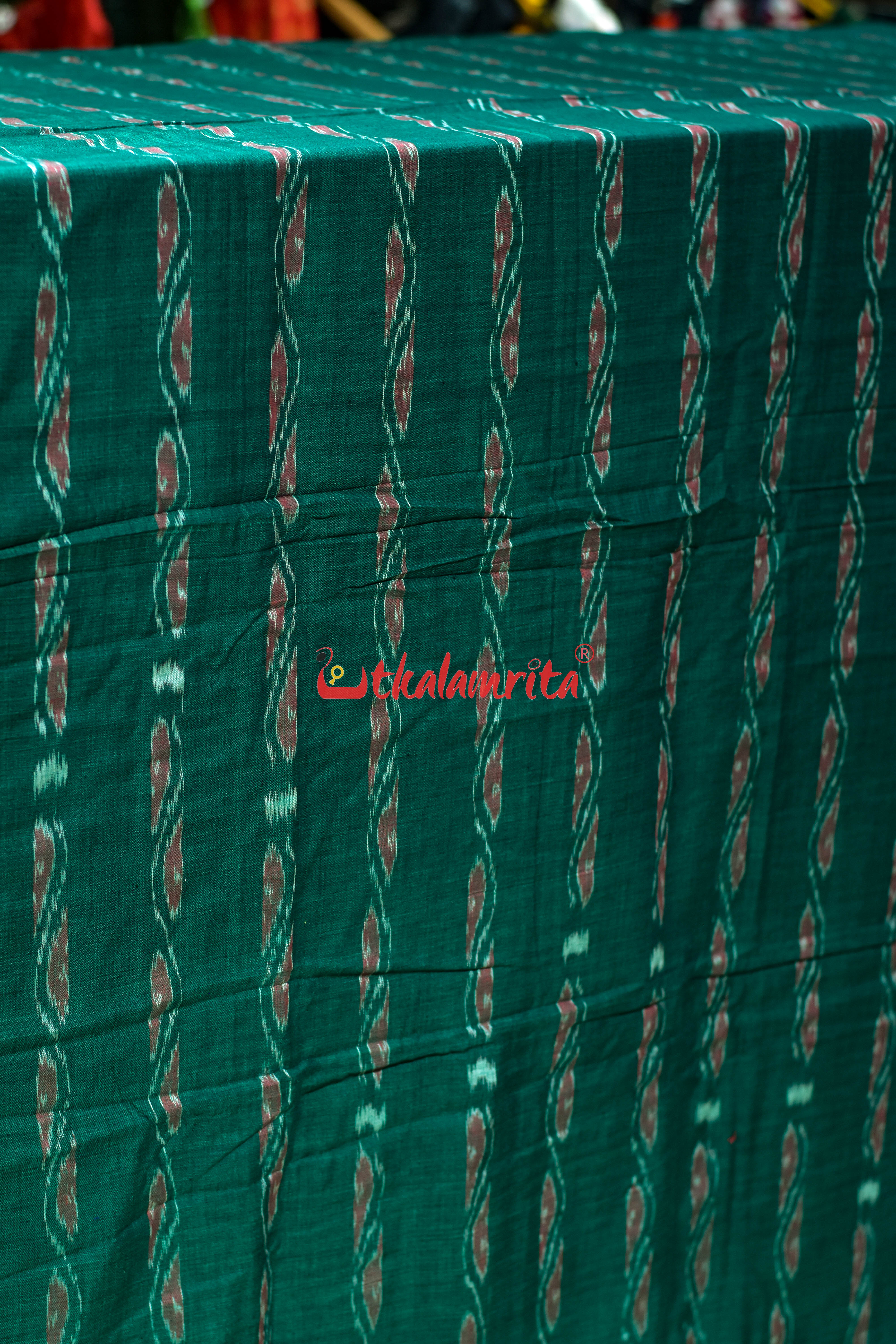 Green Sankha Lines Cotton (Fabric)