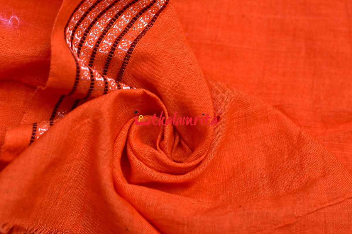 Orange with Rudraksha Border (Fabric)