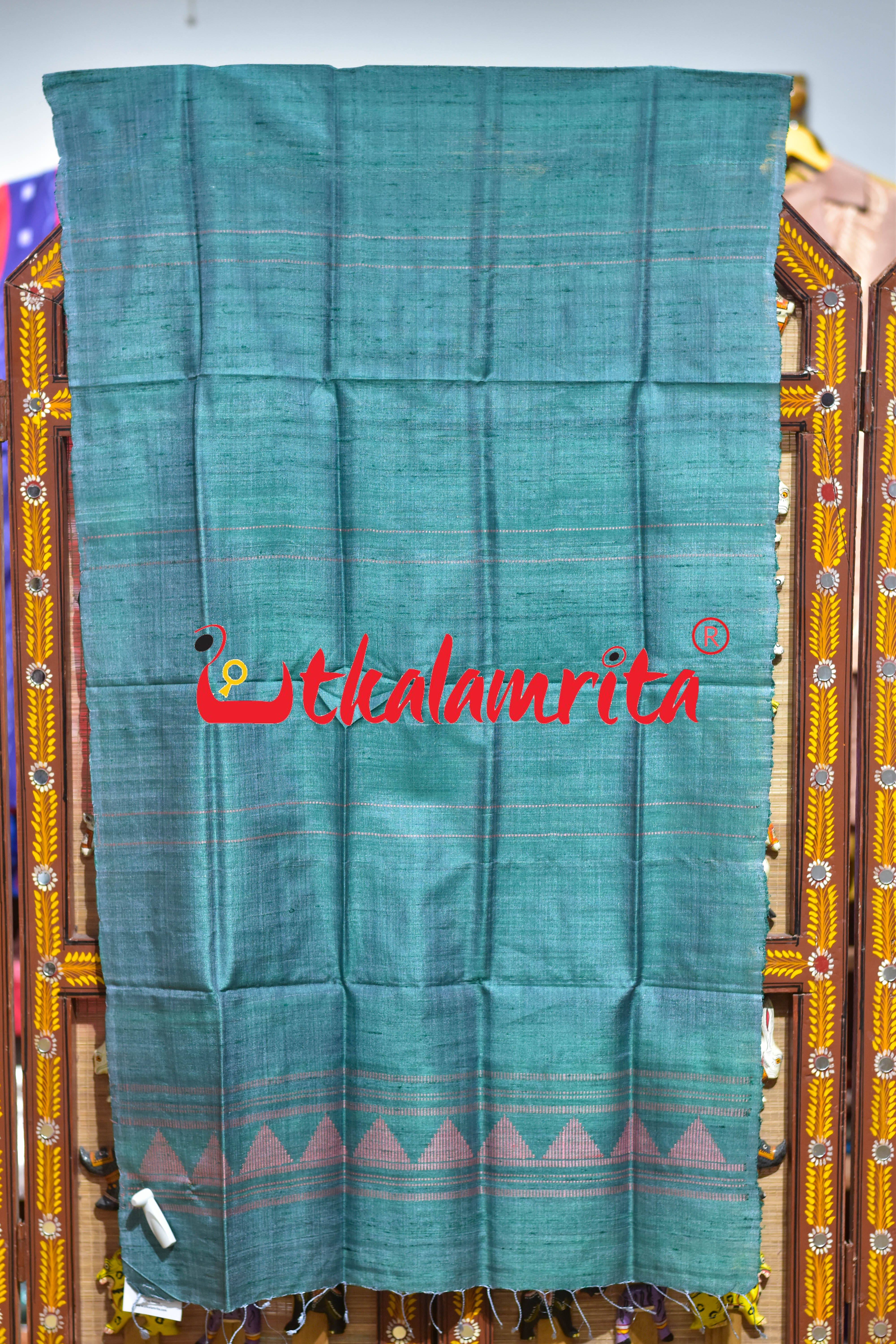 Blue Pink Dongria Tussar Silk (Stole)