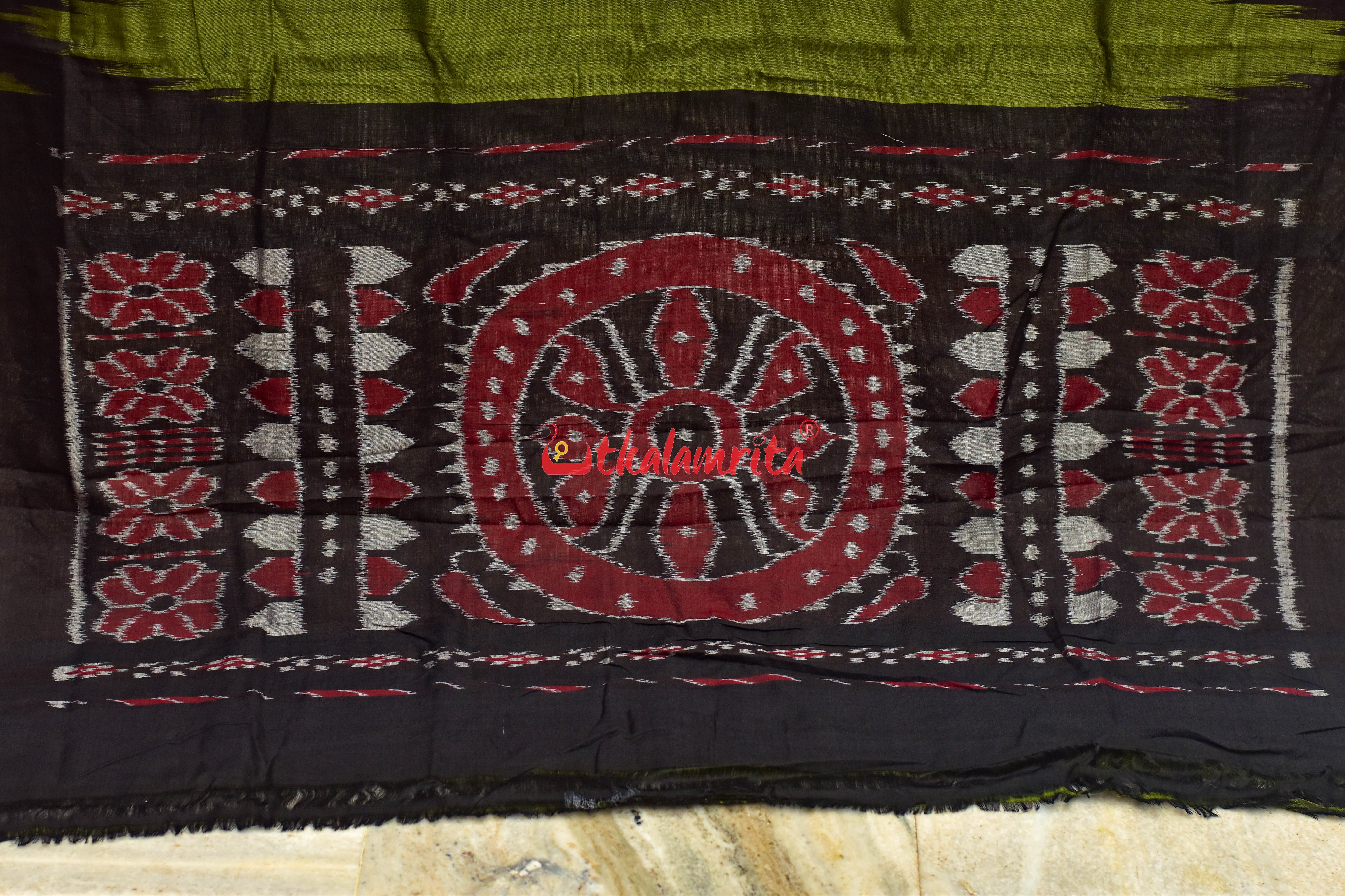 Mehndi Kargil Kumbha Cotton Saree