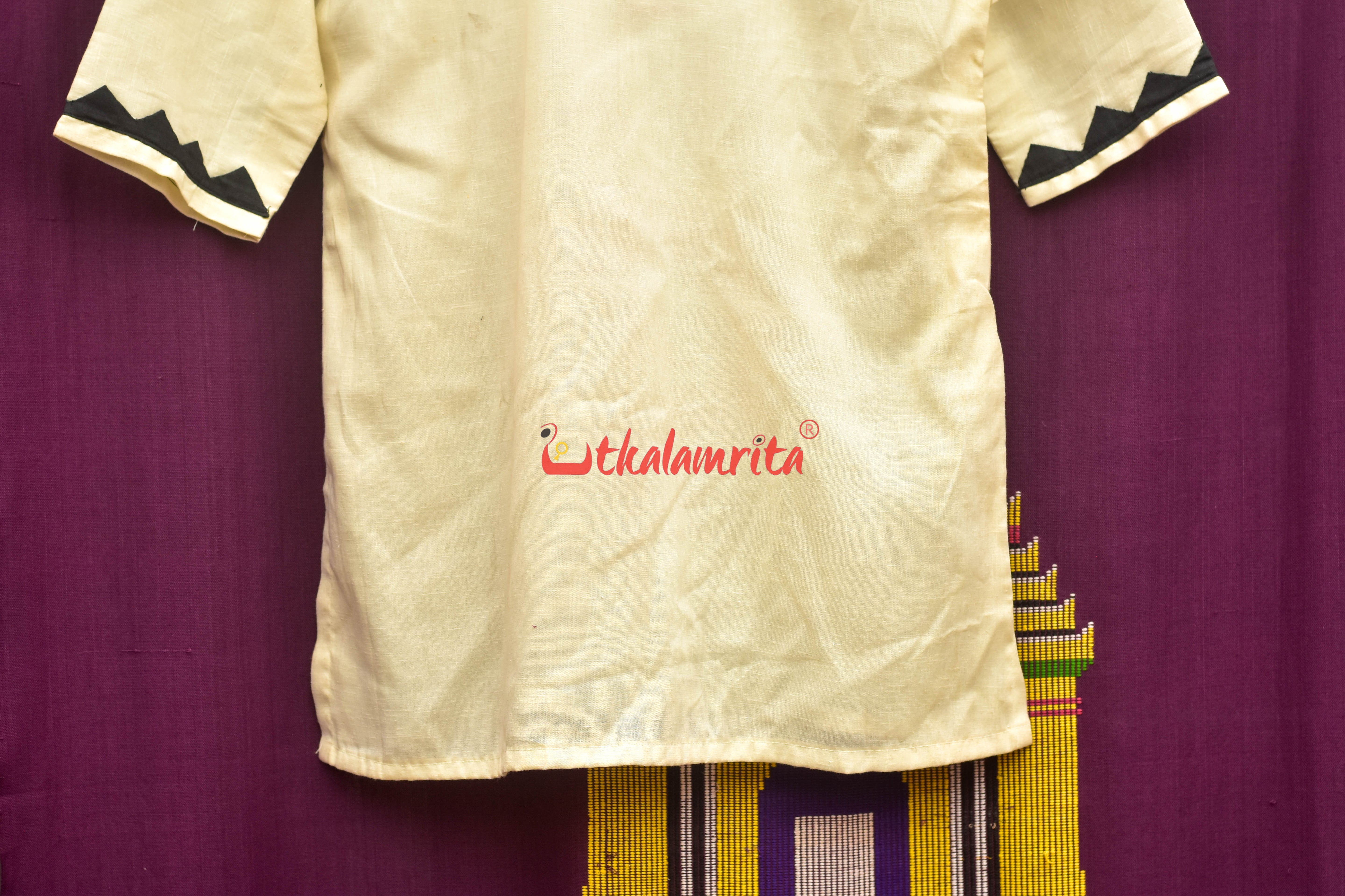 Mayura Applique On White (Ladies Top)