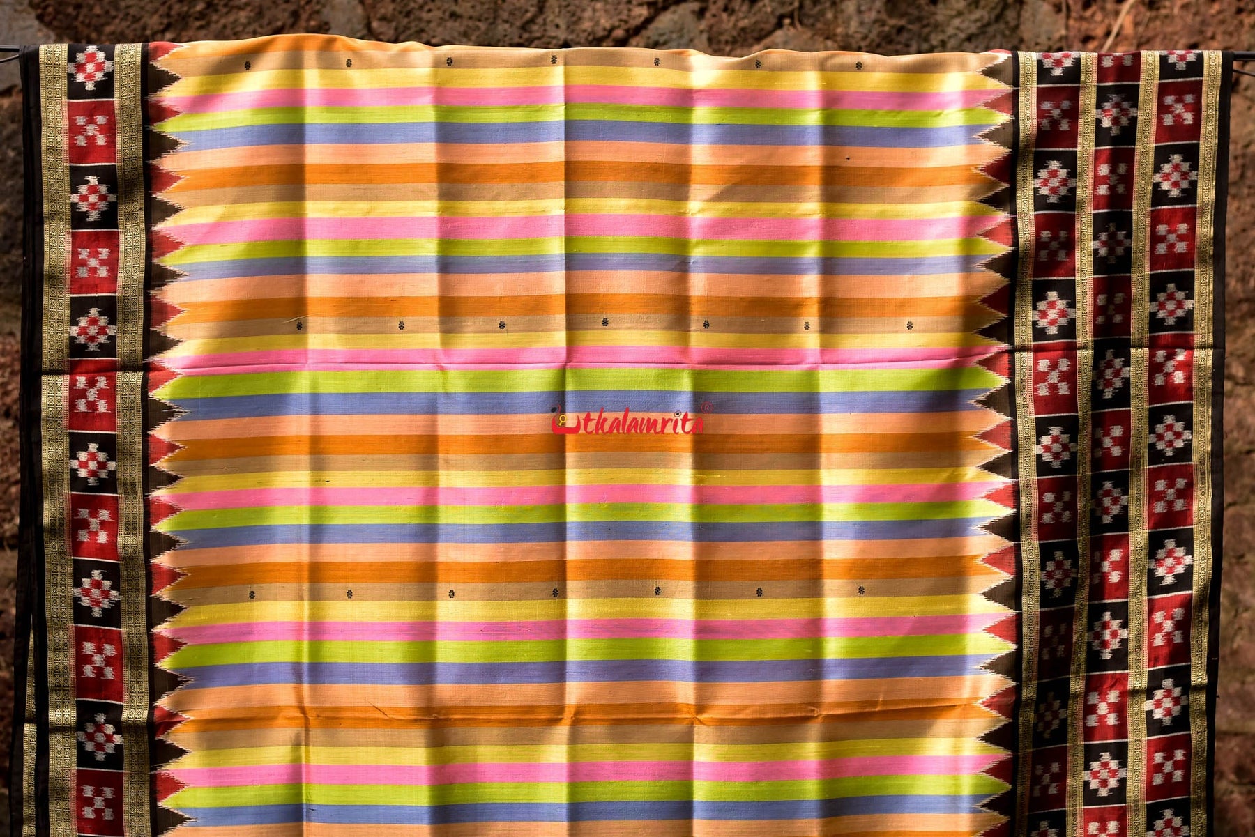 Rainbow Khandua Silk Saree